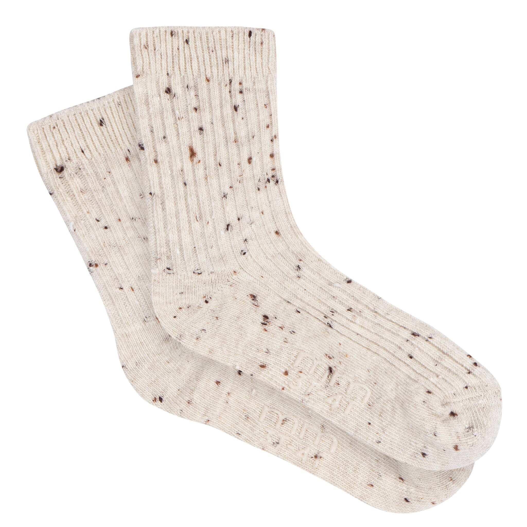 2-Pack Toddler Boys Tan & Burgundy Ribbed Socks - Image 2