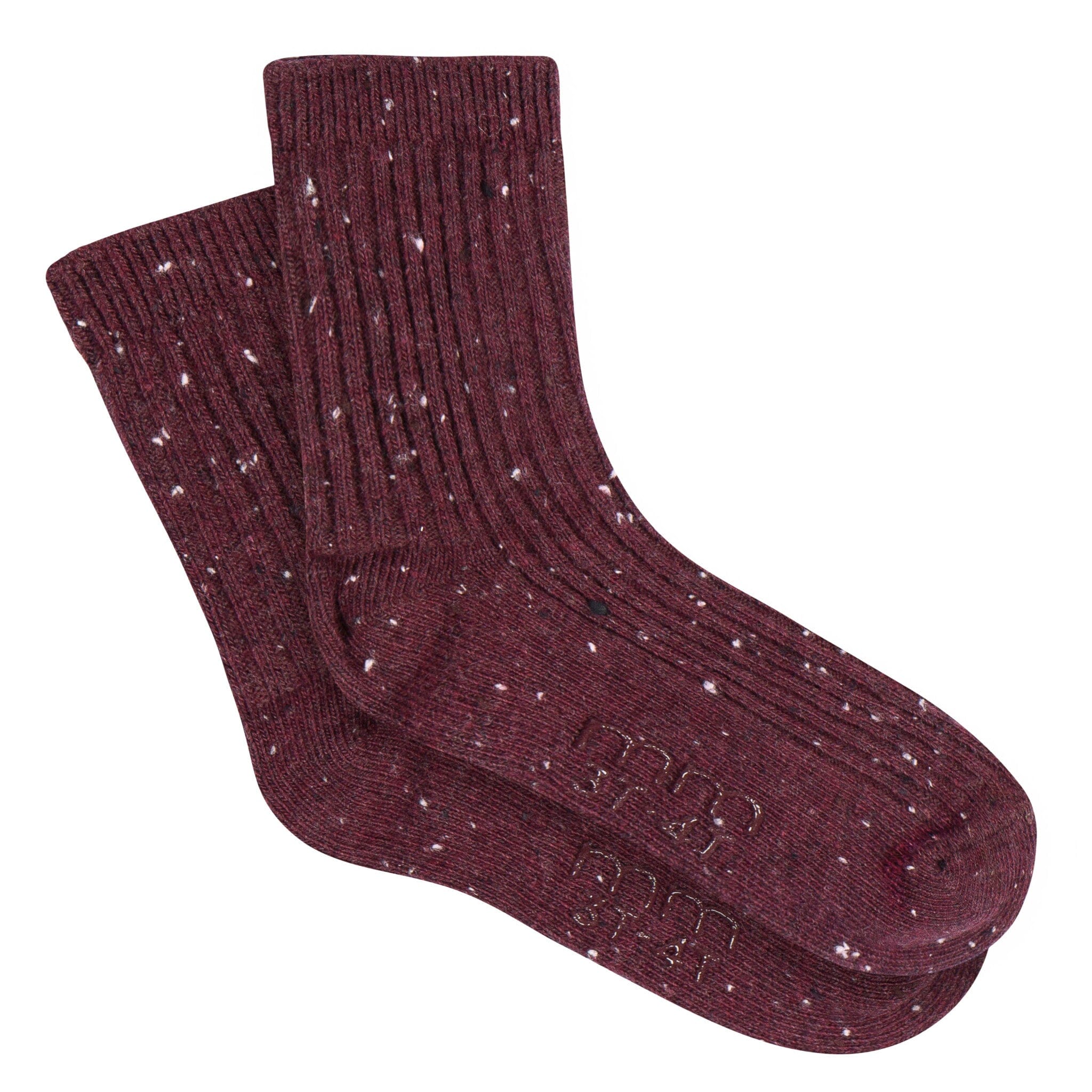 2-Pack Toddler Boys Tan & Burgundy Ribbed Socks - Image 5