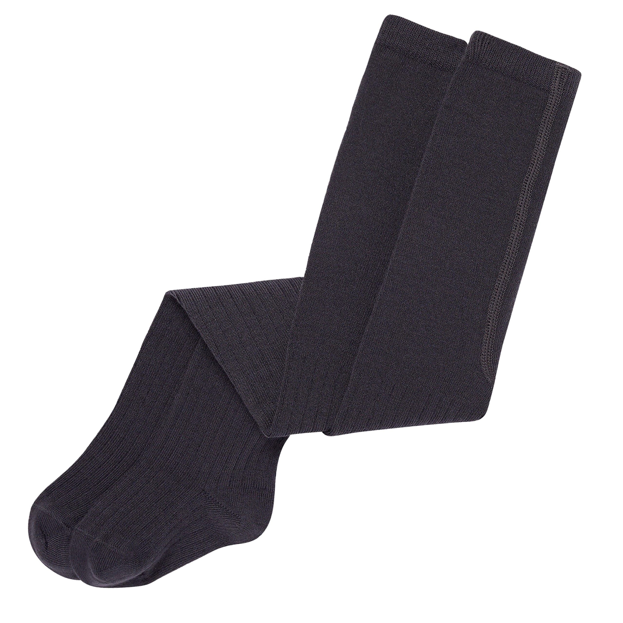 2-Pack Toddler Girls Grey & Black Pointelle Ribbed Tights - Image 5