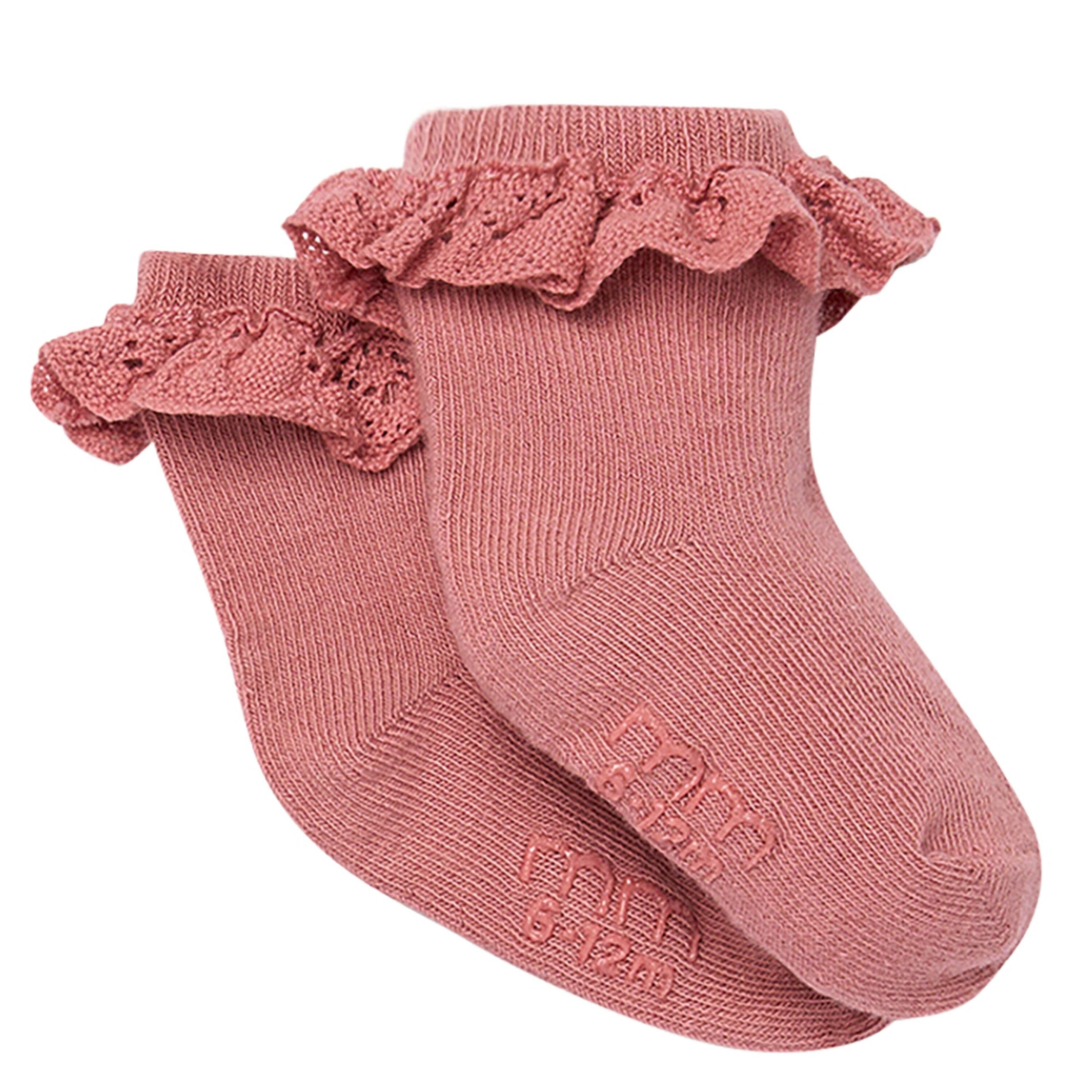 3-Pack Baby Girls Pink Lace Socks - Image 3