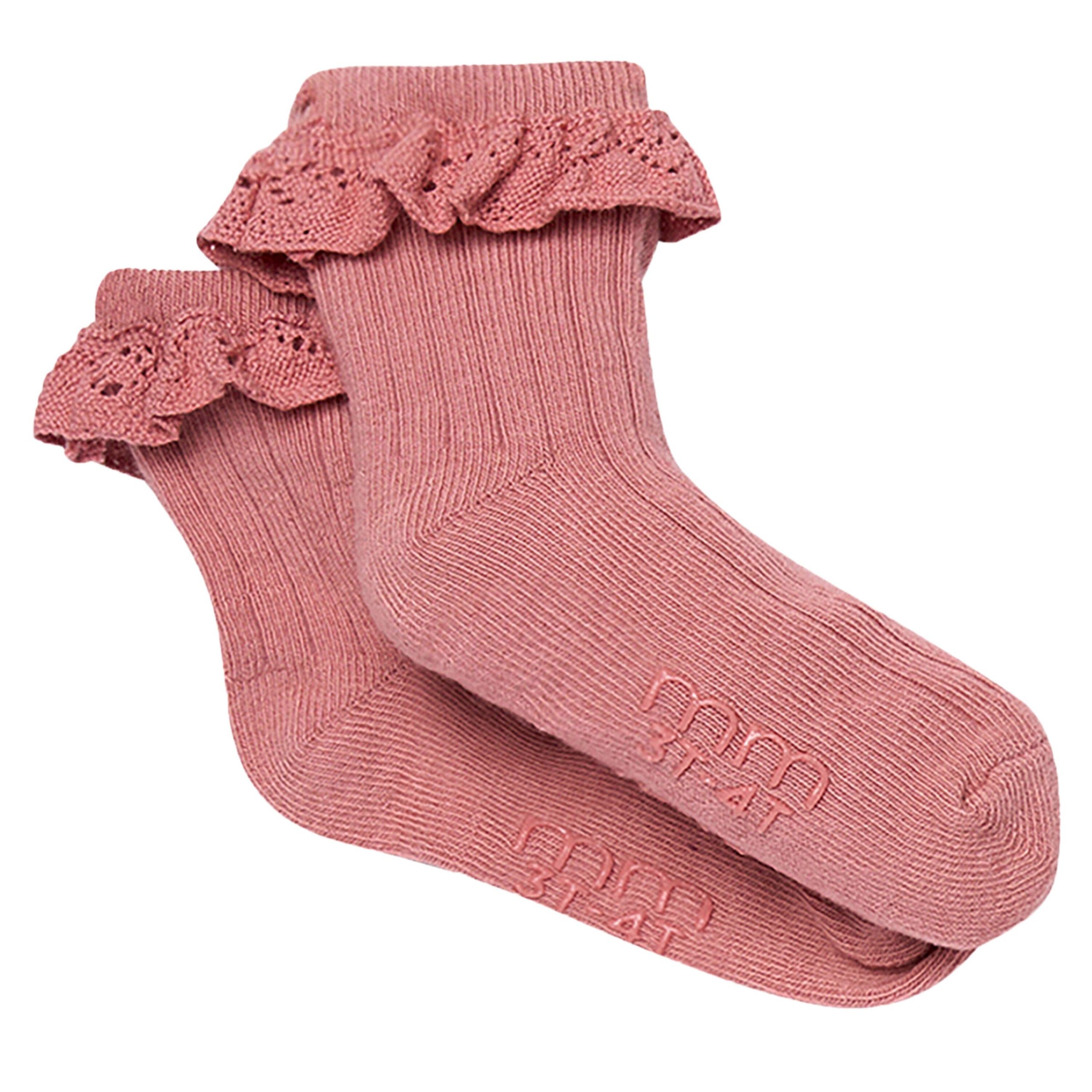 3-Pack Toddler Girls Pink Lace Socks - Image 2