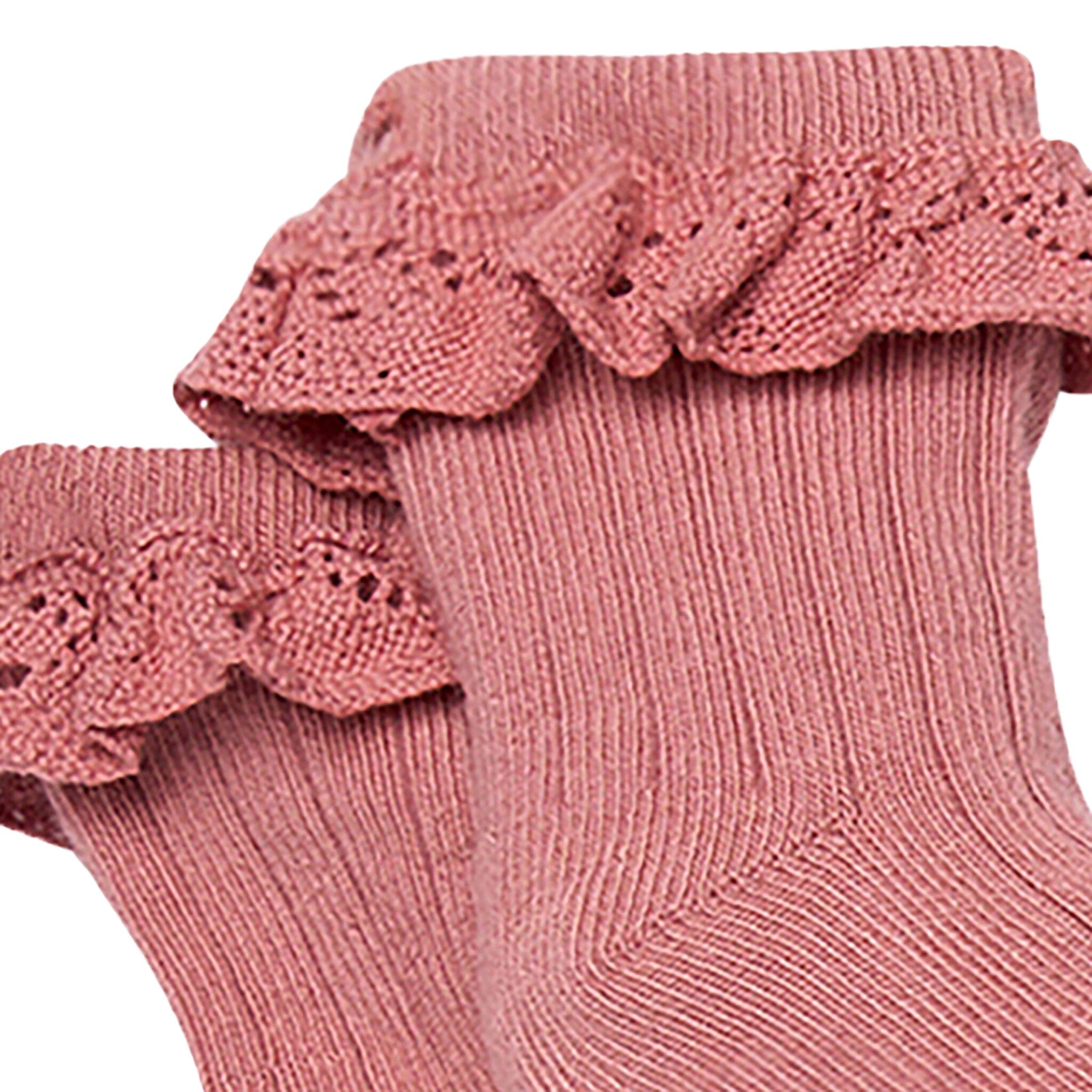 3-Pack Toddler Girls Pink Lace Socks - Image 3