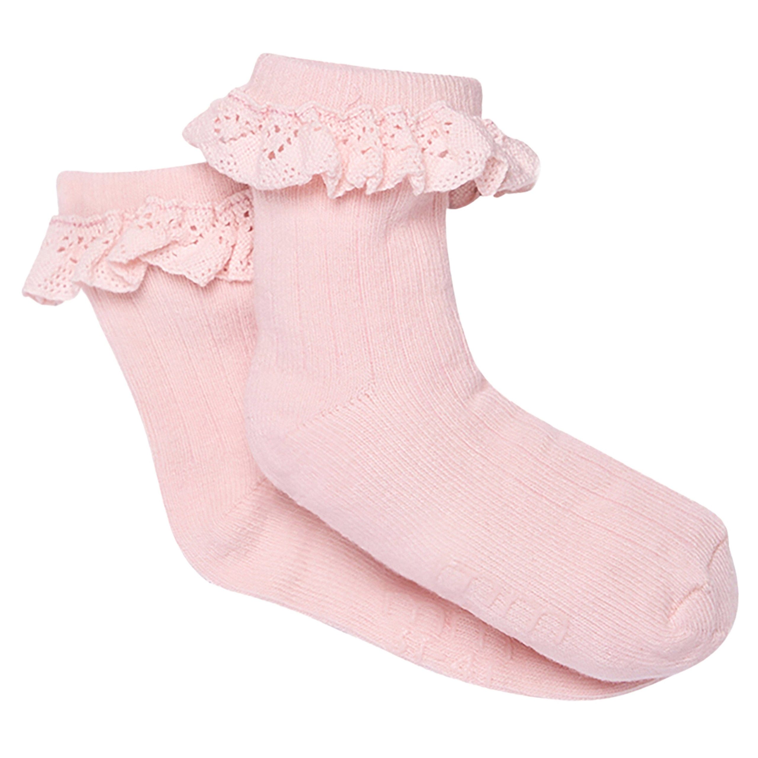 3-Pack Toddler Girls Pink Lace Socks - Image 6