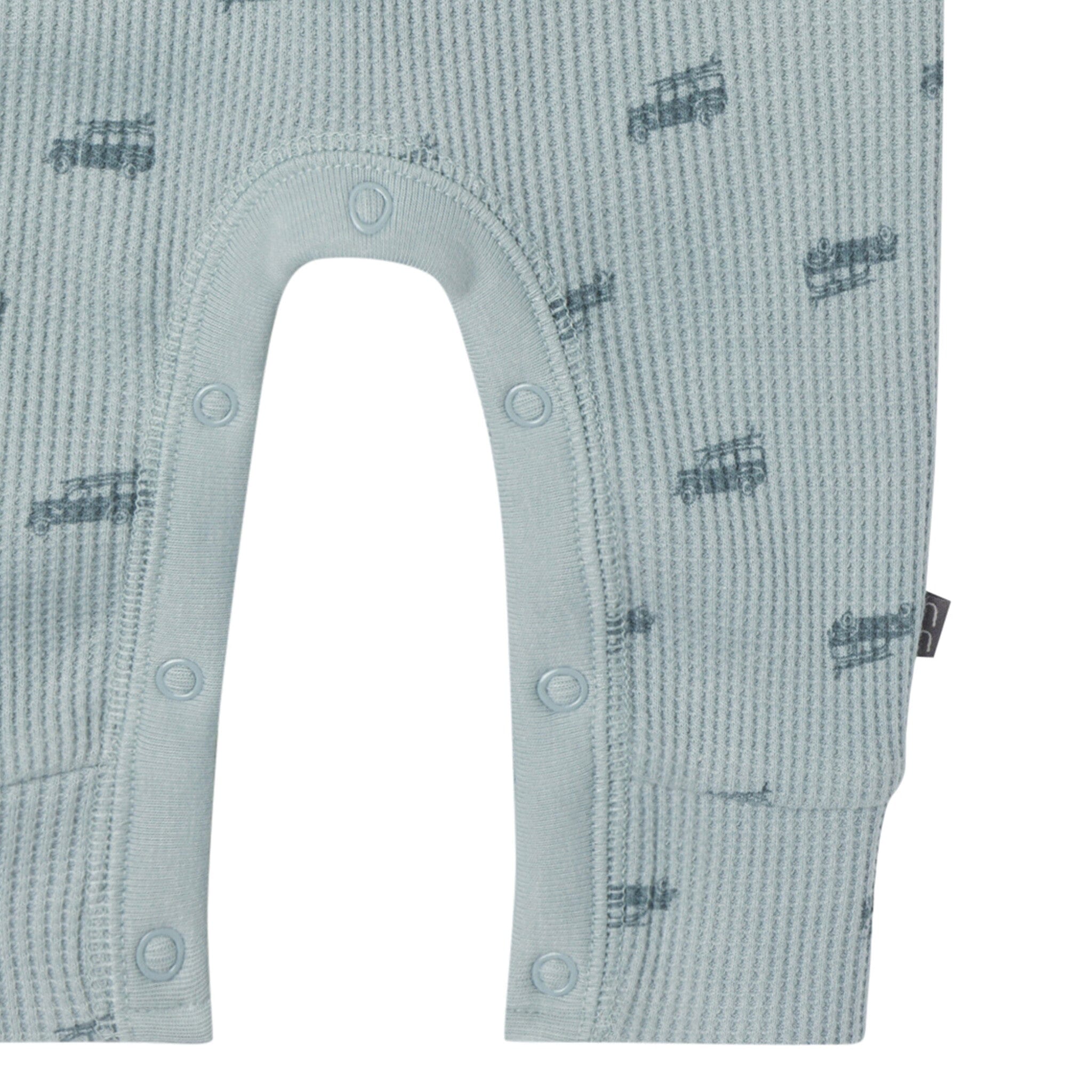 Baby Boys Teal Buggy Short Sleeve Long Leg Romper - Image 4
