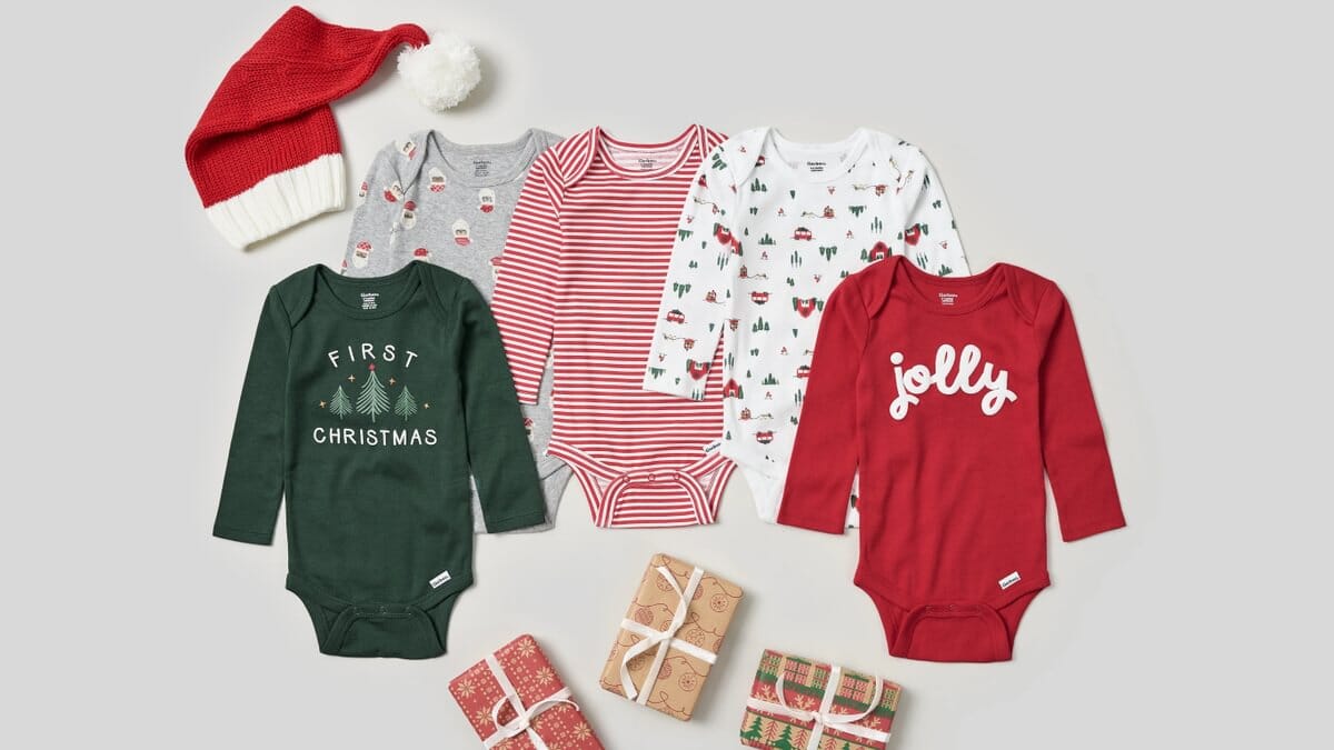 3-Pack Baby Neutral First Christmas Long Sleeve Onesies® Bodysuits - Image 4