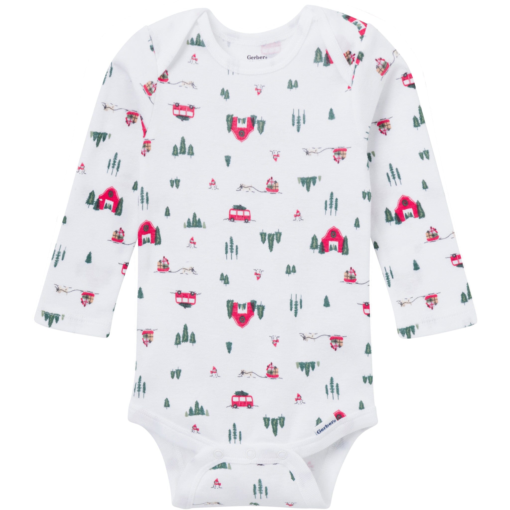 3-Pack Baby Neutral First Christmas Long Sleeve Onesies® Bodysuits - Image 7