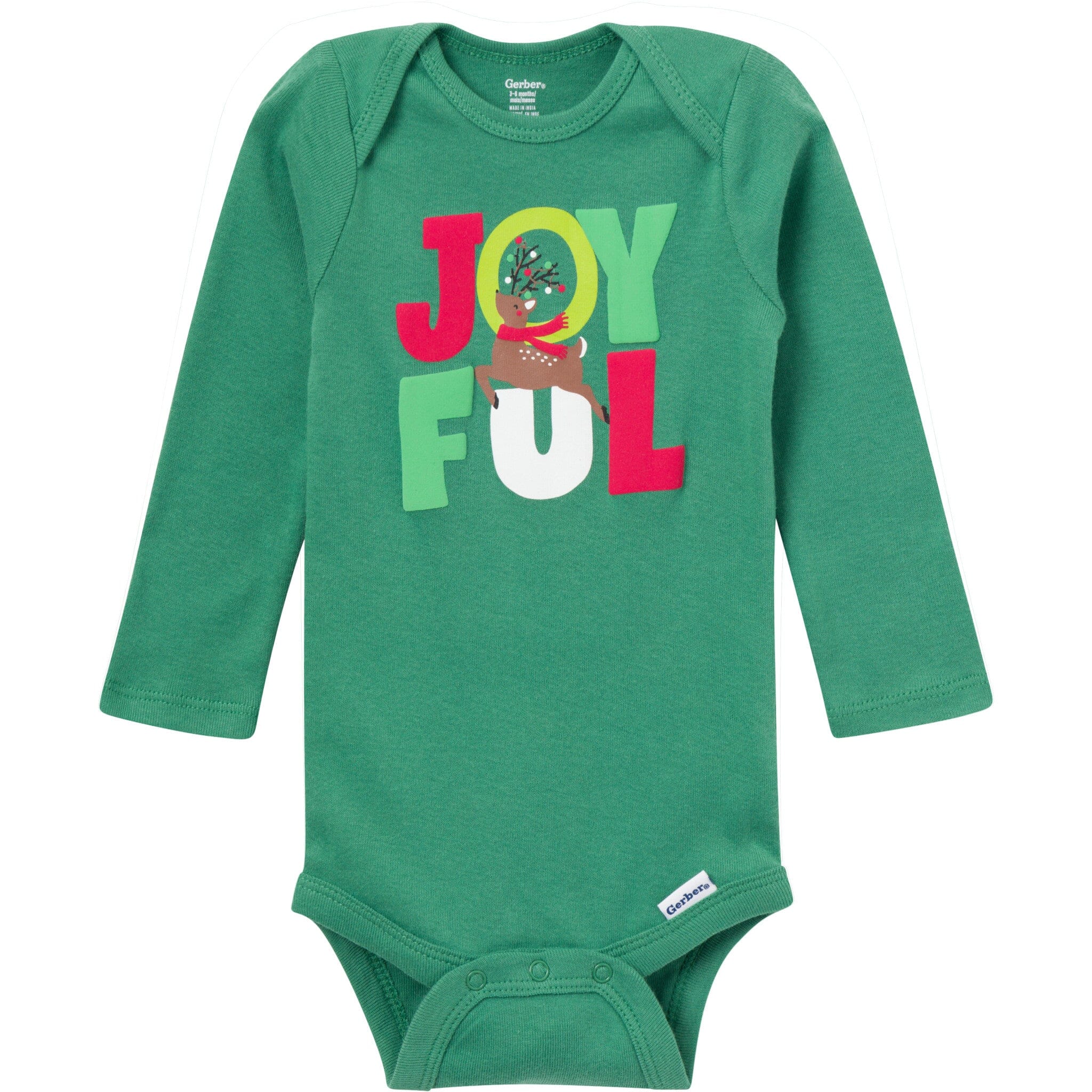 3-Pack Baby Neutral Joyful Stripe Long Sleeve Onesies® Bodysuits - Image 6