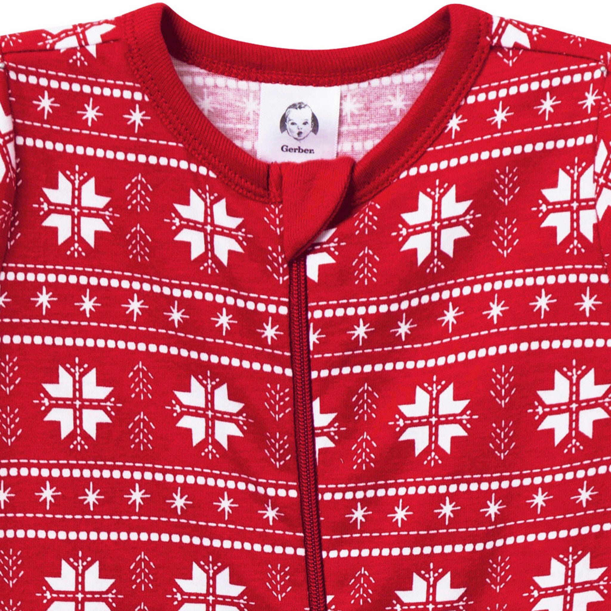 Baby Neutral Red Fair Isle Sleep 'N Play - Image 4