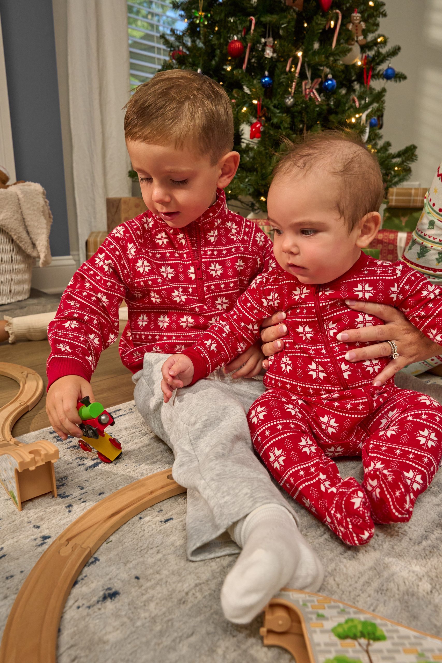 2-Pack Infant & Toddler Girls Ornaments Snug Fit Footless Pajamas - Image 2