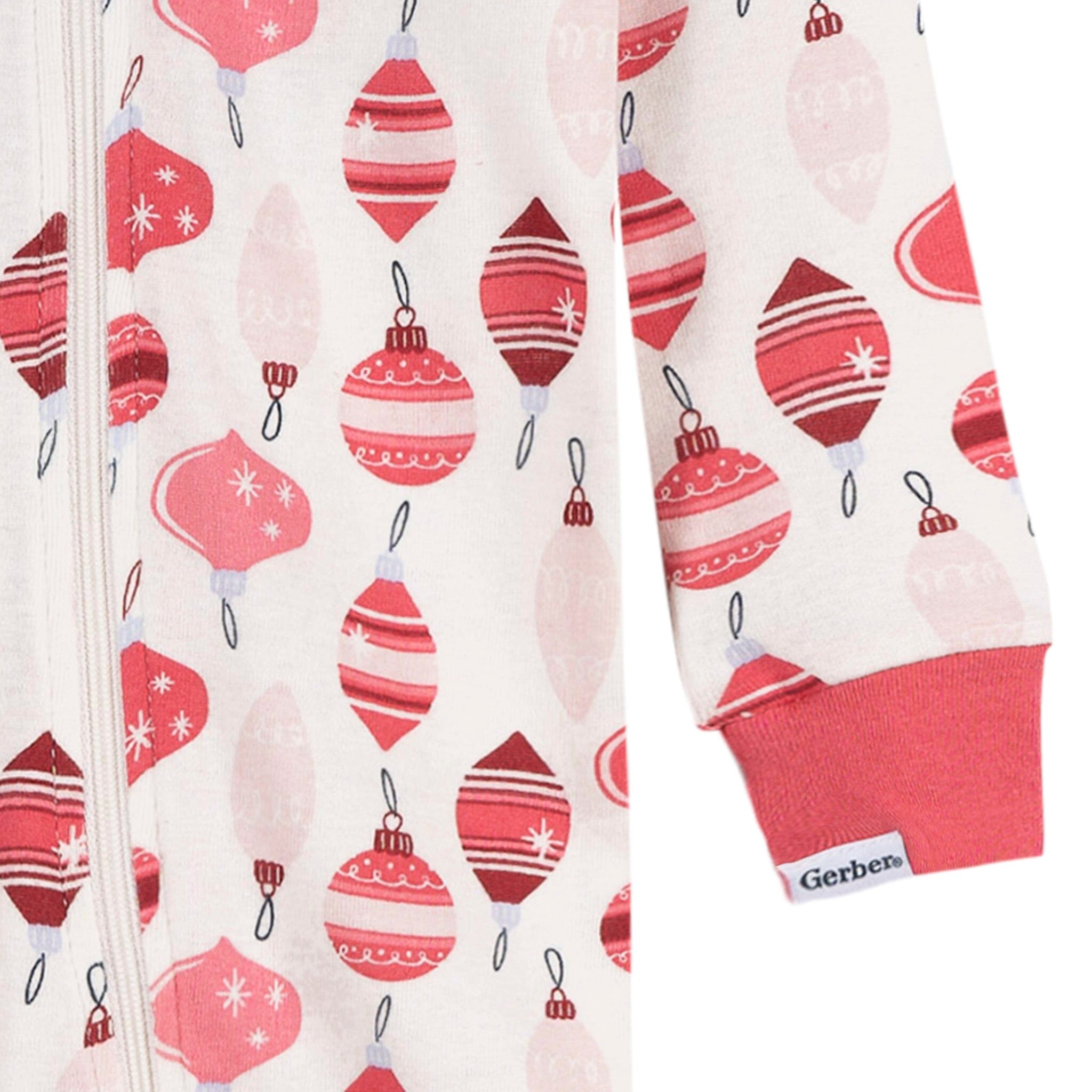 2-Pack Infant & Toddler Girls Ornaments Snug Fit Footless Pajamas - Image 5