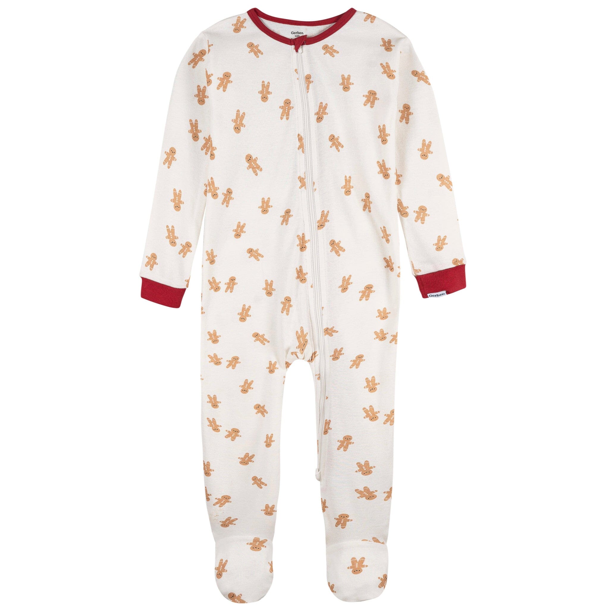 2-Piece Baby & Toddler Gingerbread People Snug Fit Footed Pajamas - Image 4