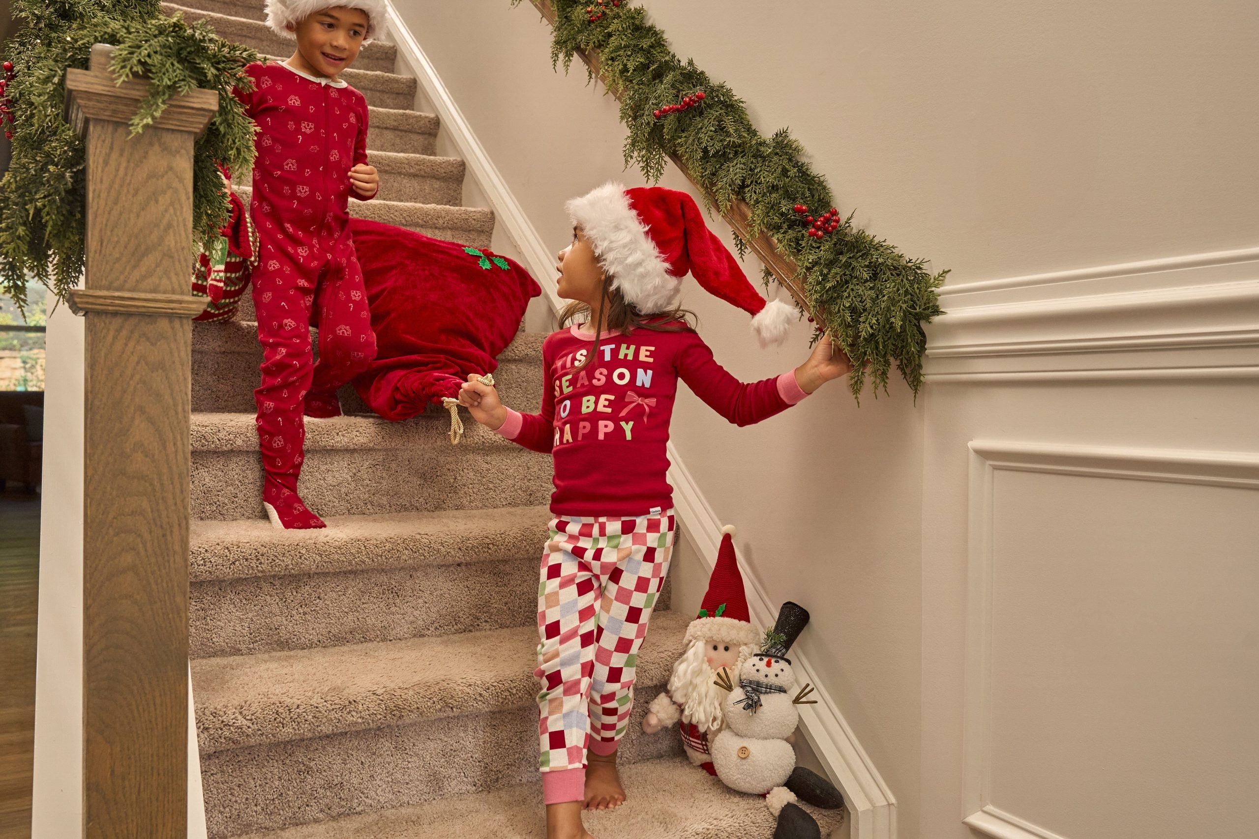 2-Piece Infant & Toddler Girls Holiday Check Snug Fit Pajama Set - Image 2