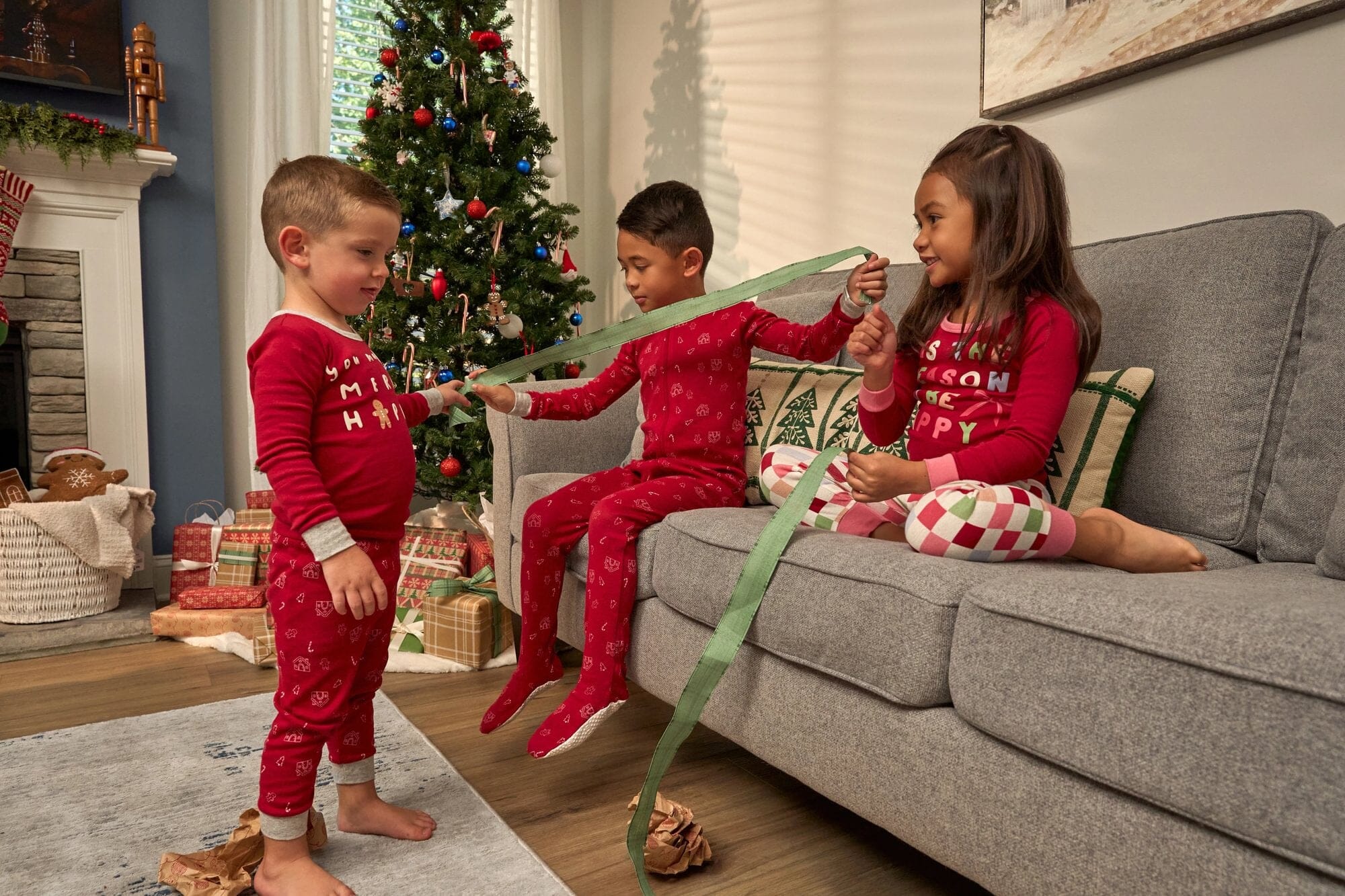 2-Piece Infant & Toddler Girls Holiday Check Snug Fit Pajama Set - Image 4