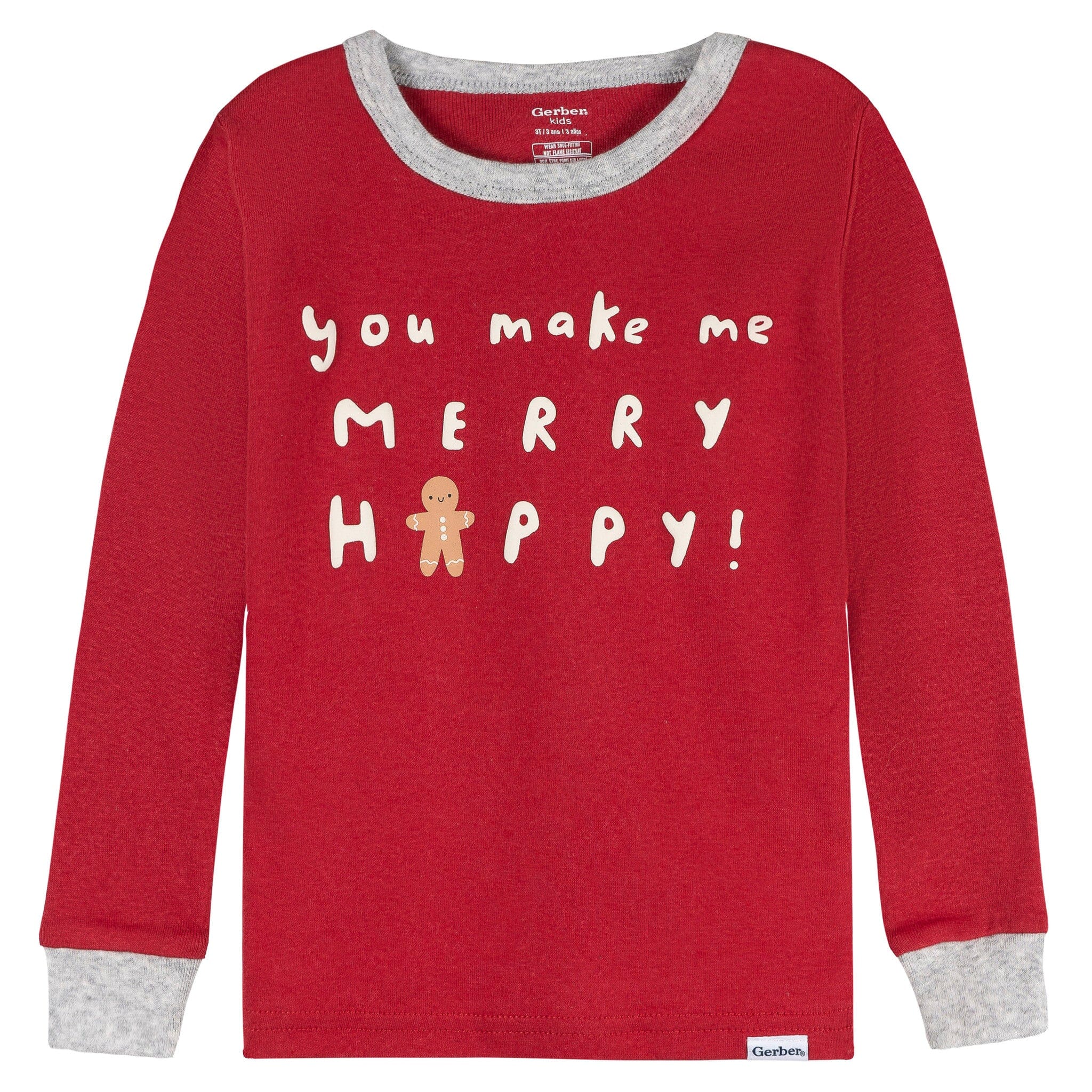 2-Piece Infant & Toddler Gingerbread House Snug Fit Pajama Set - Image 5