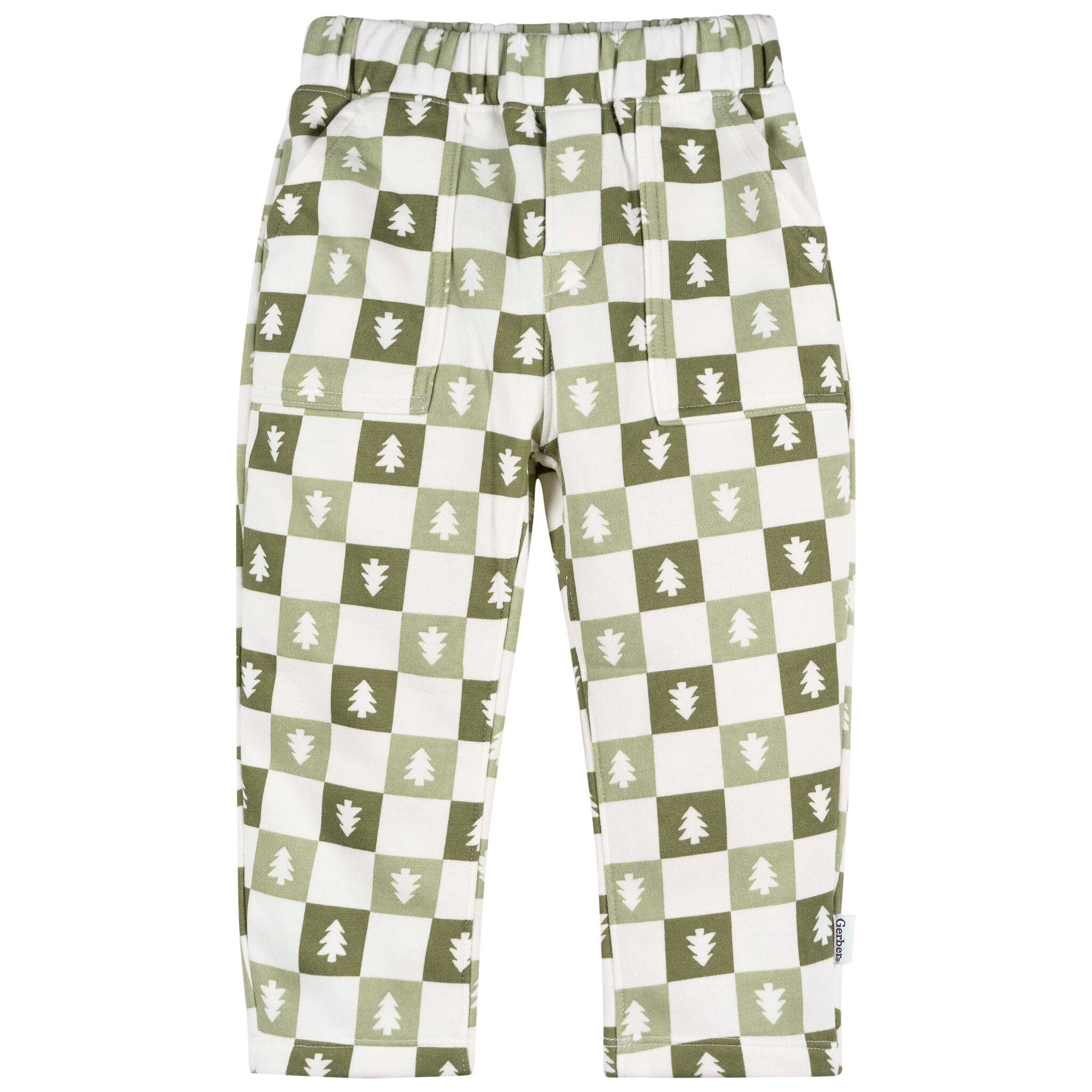 2-Piece Infant & Toddler Boys Green Trees Fleece Top and Pants - Image 4