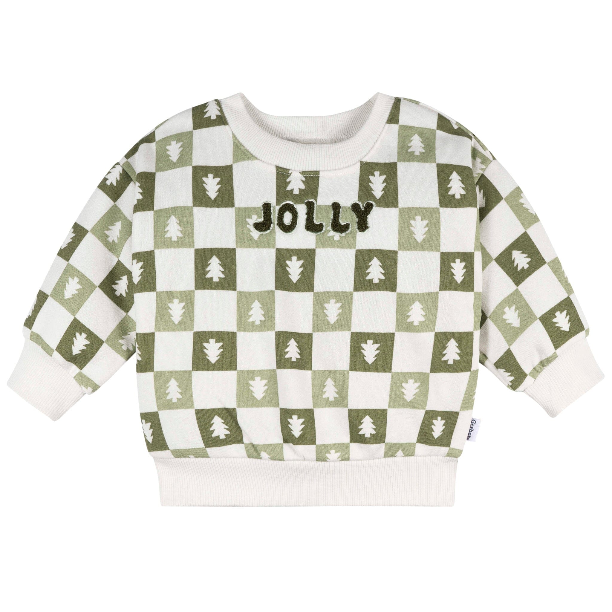 2-Piece Baby Boys Green Trees Sweatshirt and Pant Set - Image 6