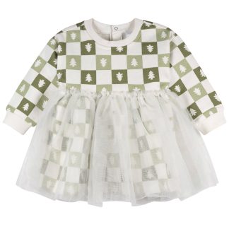 Baby Girls Green Trees Tulle Dress