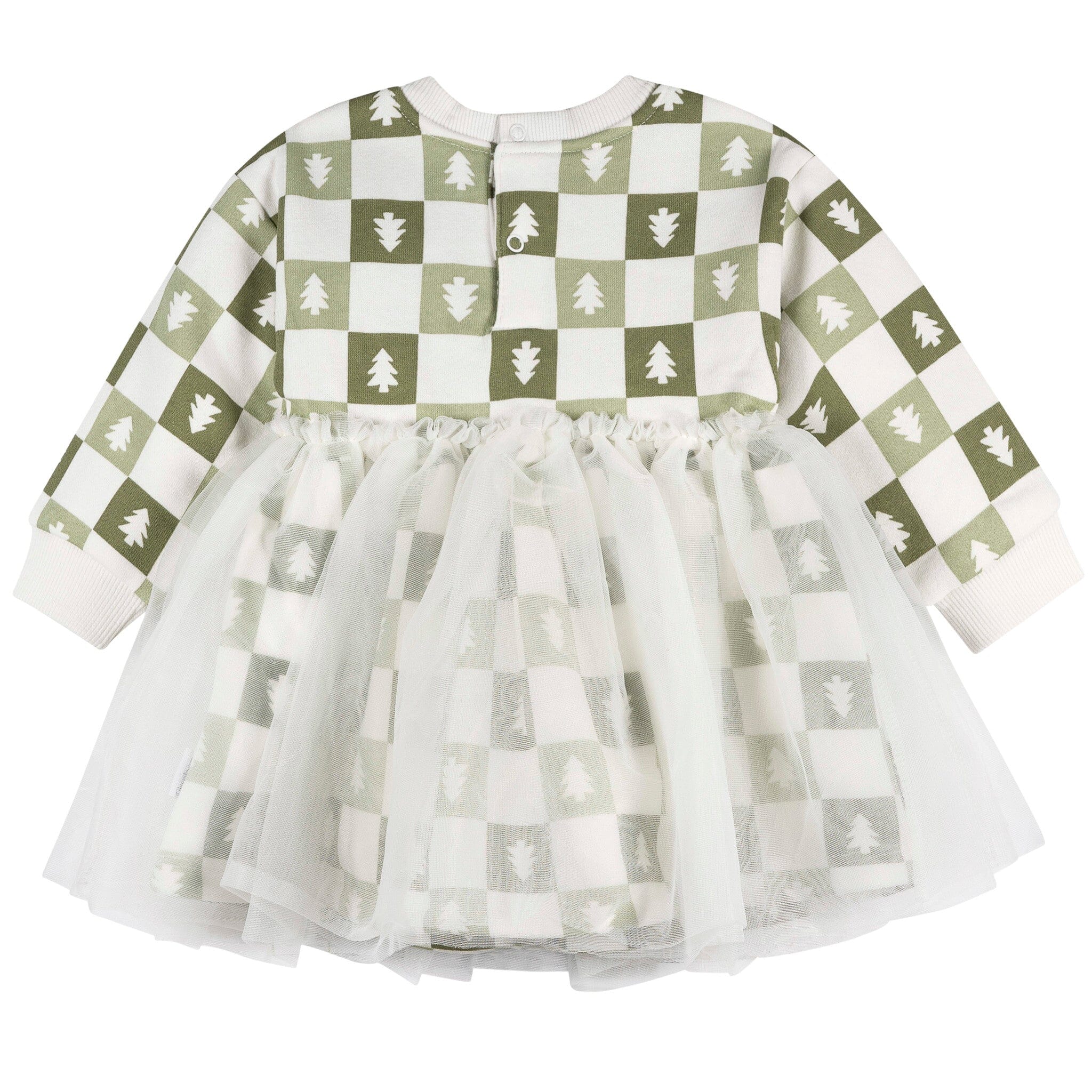Baby Girls Green Trees Tulle Dress - Image 4