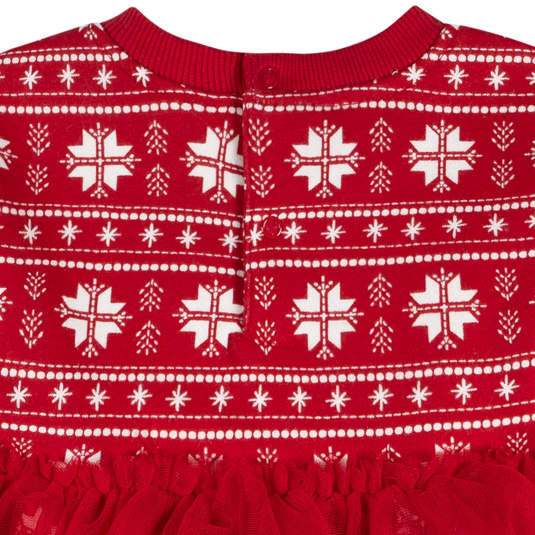 Baby Girls Red Snowflakes Tulle Dress - Image 5