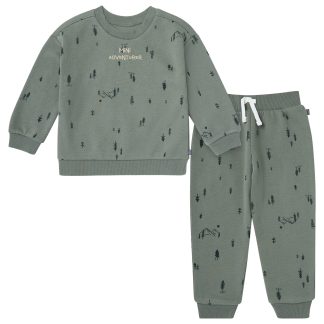 2-Piece Boys Trees & Mountains Sweatshirt and Jogger Set