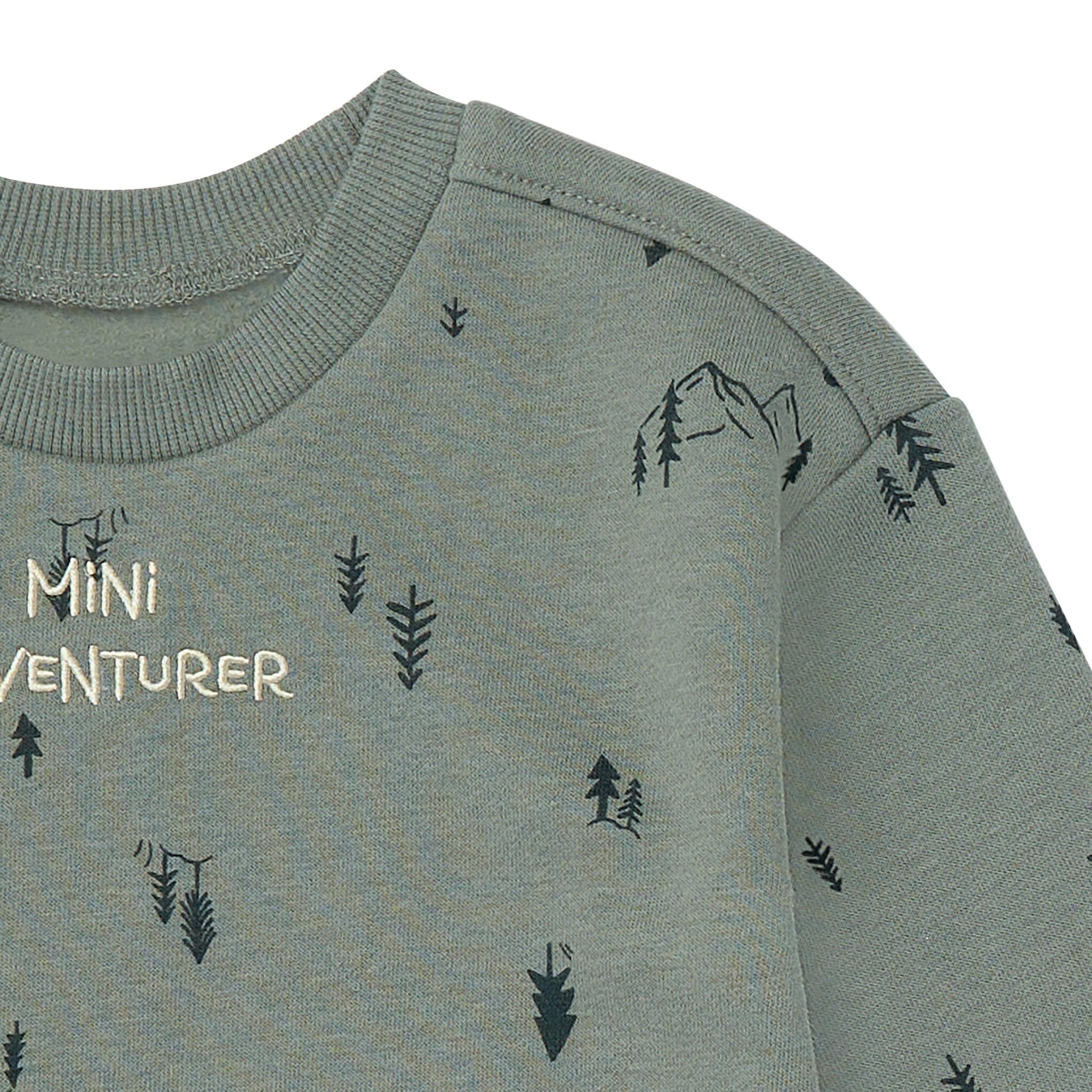 2-Piece Boys Trees & Mountains Sweatshirt and Jogger Set - Image 3