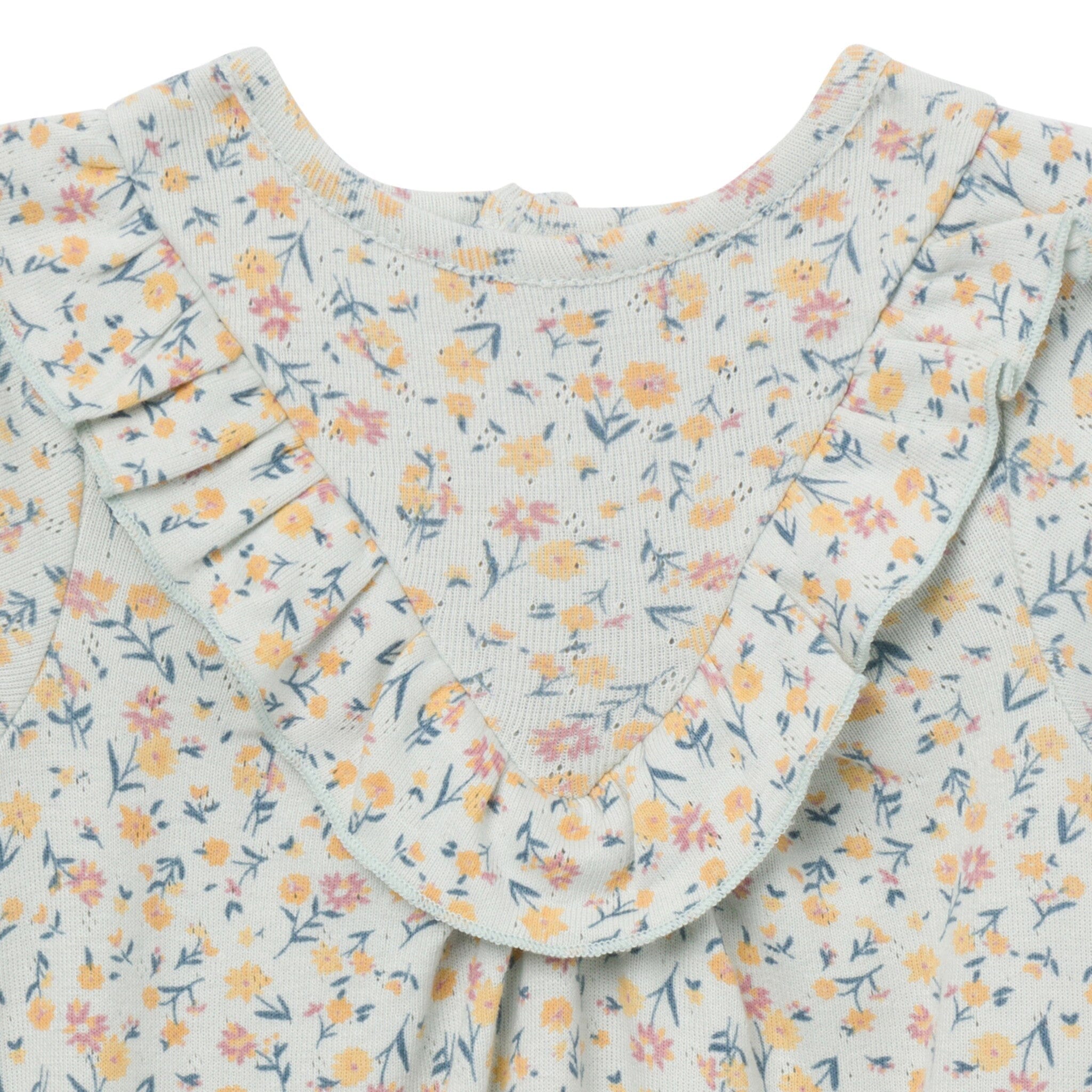 2-Piece Baby Girls Tiny Floral Bubble Romper and Tights - Image 6