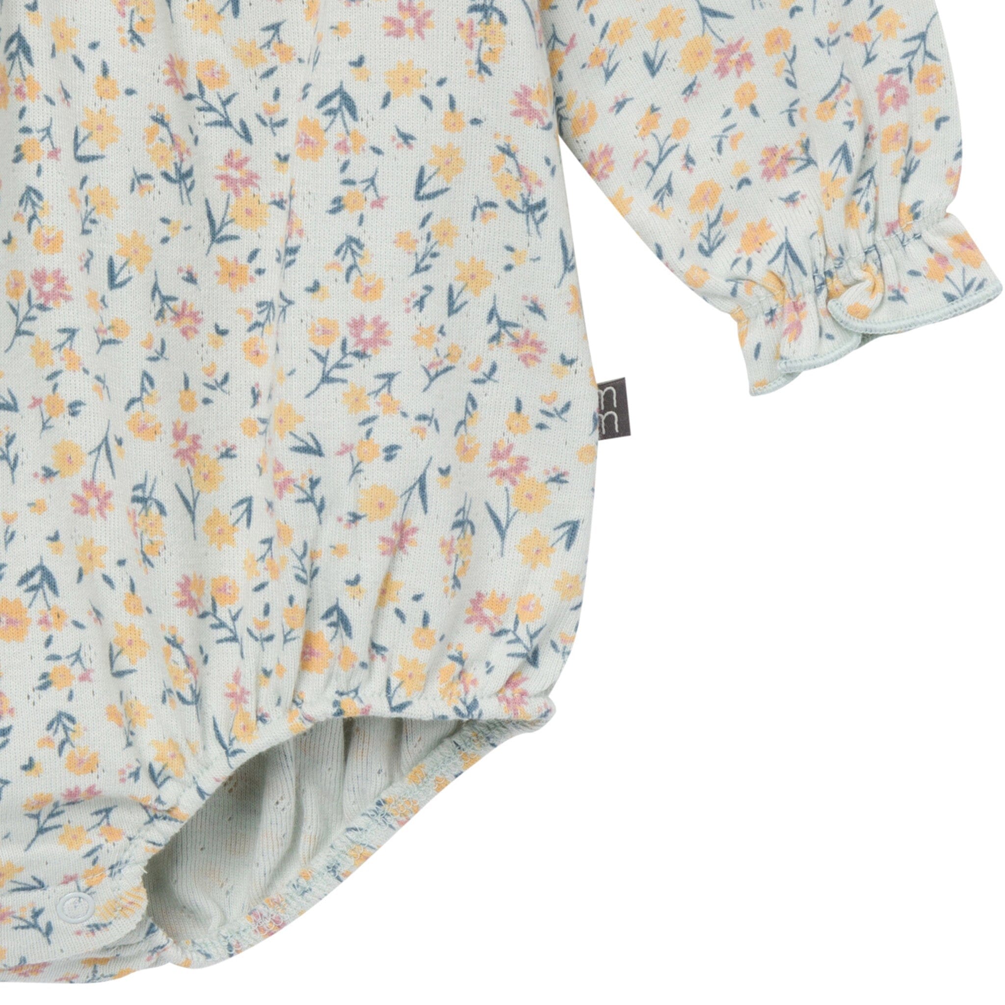 2-Piece Baby Girls Tiny Floral Bubble Romper and Tights - Image 7