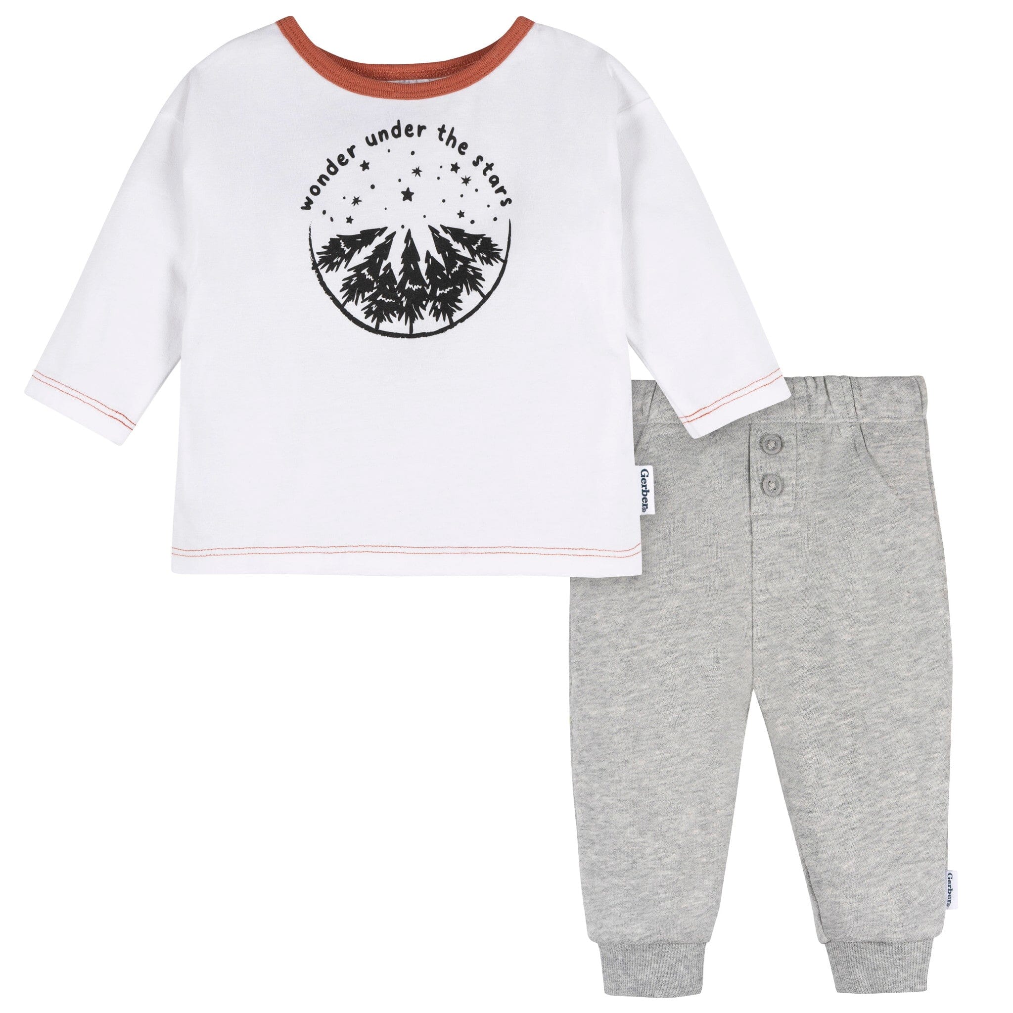 2-Piece Baby Boys Under the Stars Long Sleeve Top & Jogger Set