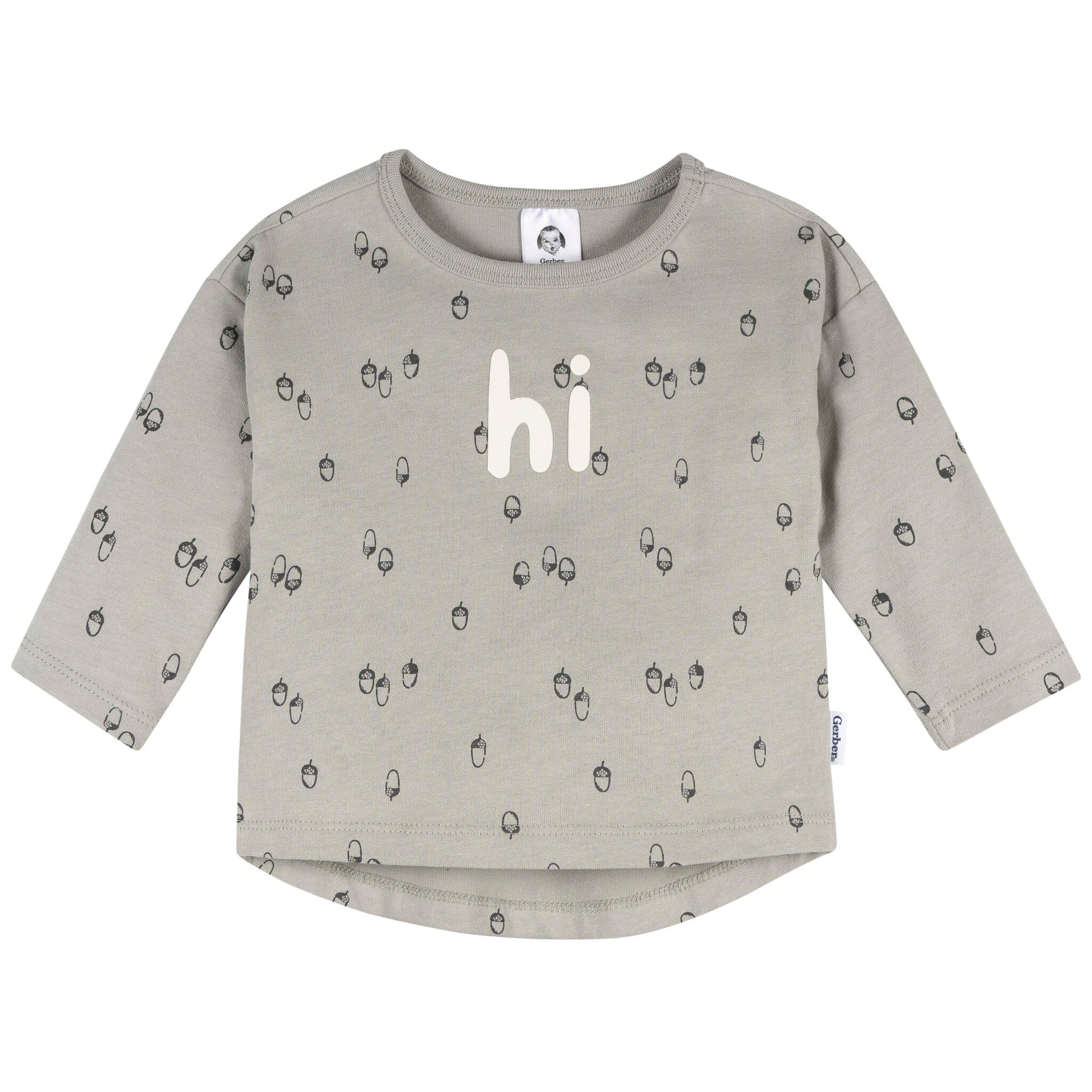 2-Piece Baby Boys Acorns Long Sleeve Top & Jogger Set - Image 2
