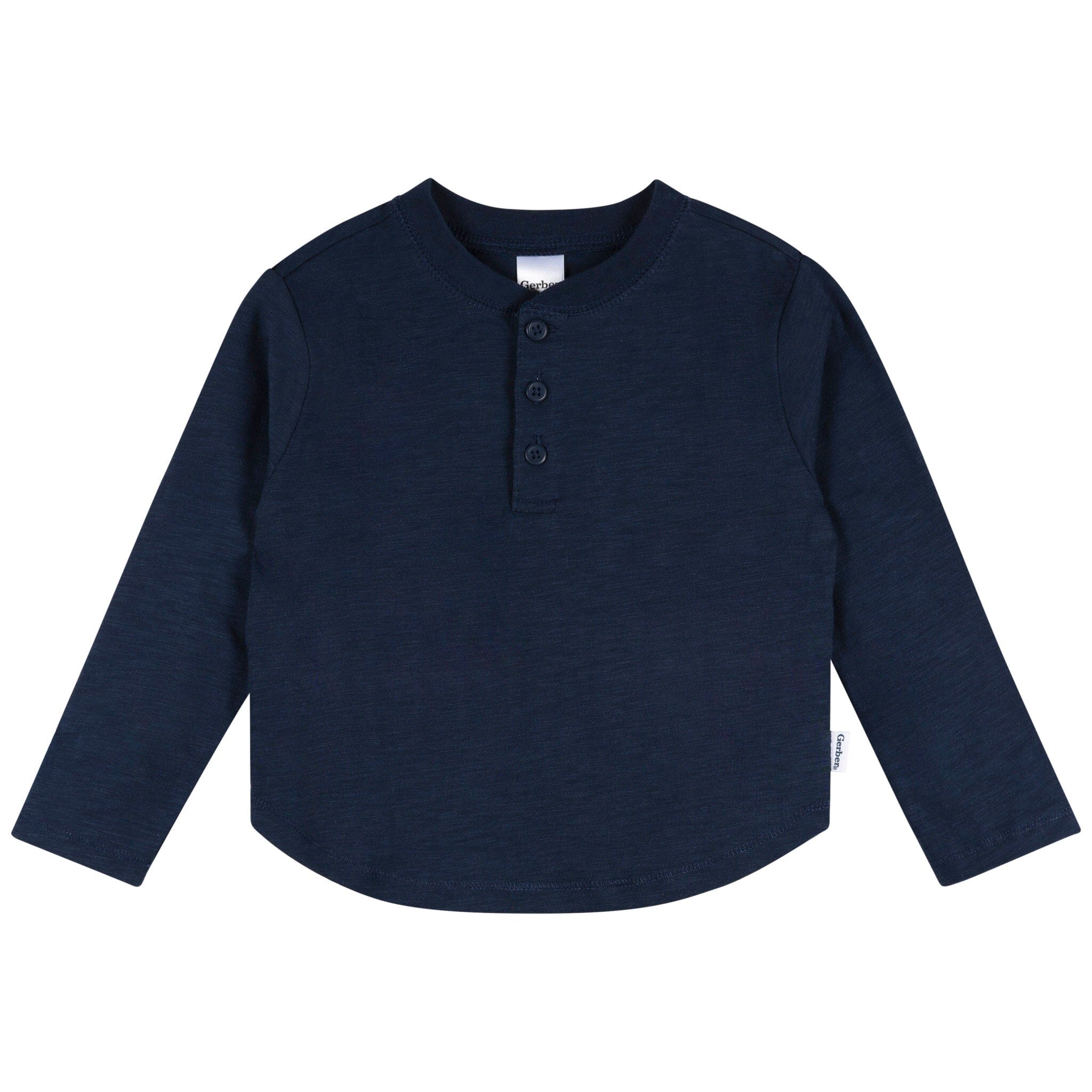 3-Pack Infant & Toddler Boys Green, Brown, & Navy Long Sleeve Shirts - Image 4