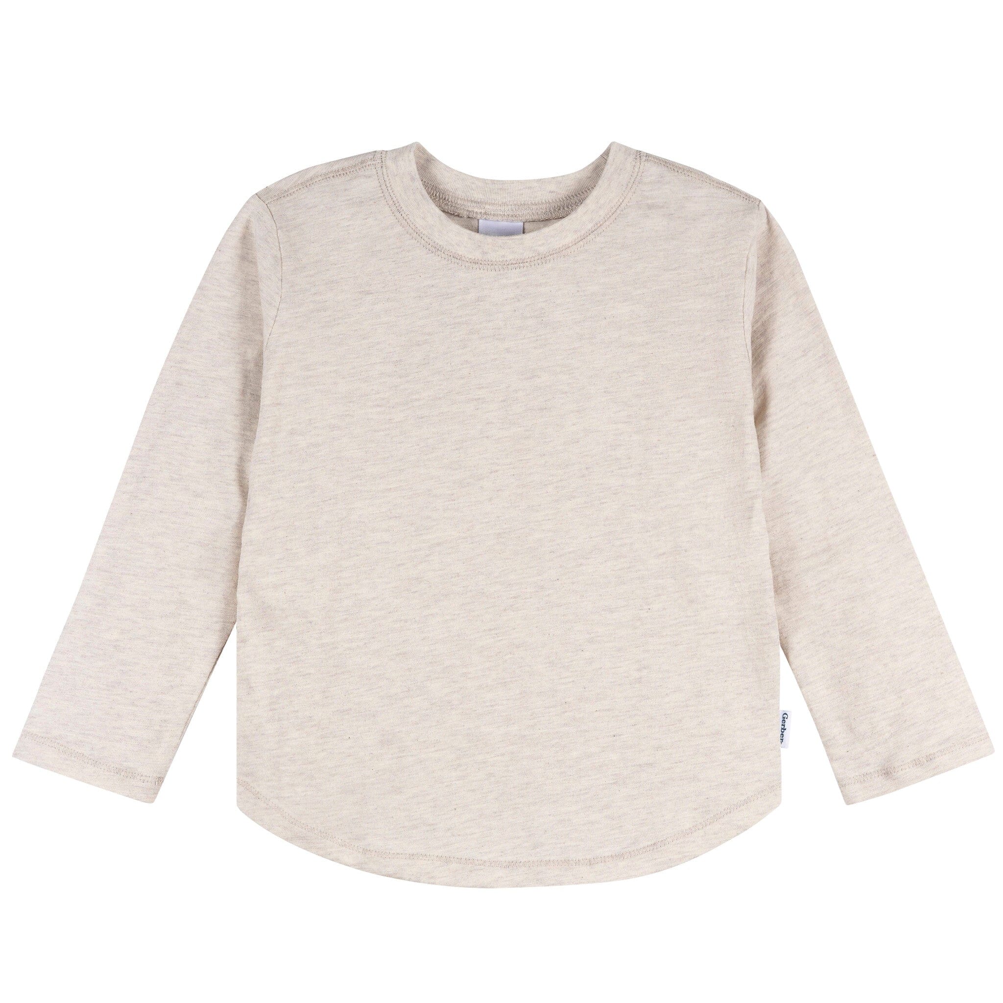 3-Pack Infant & Toddler Boys Green, Brown, & Oatmeal Long Sleeve Shirts - Image 2