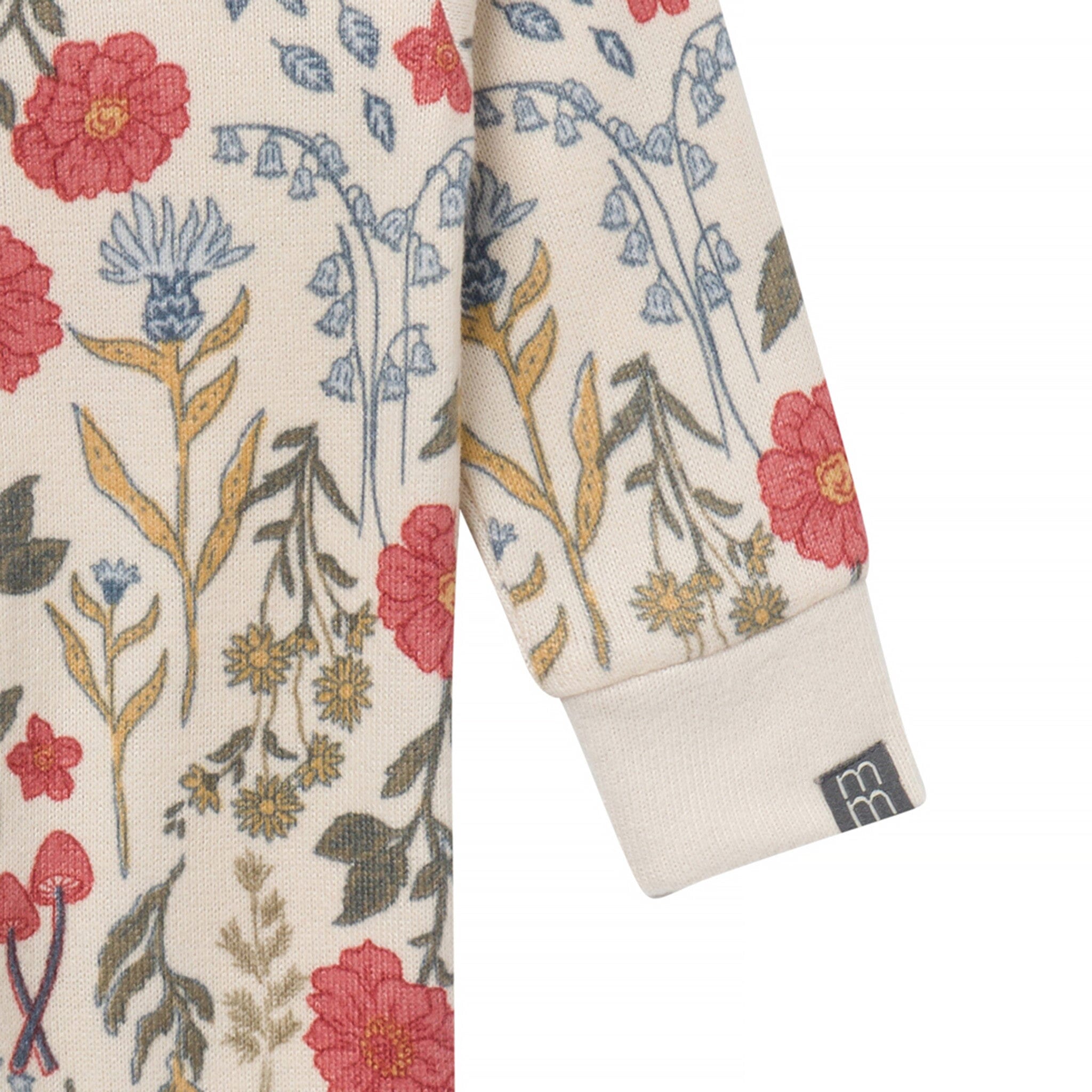 Girls Off-White Floral Snug Fit Footless Pajamas - Image 7