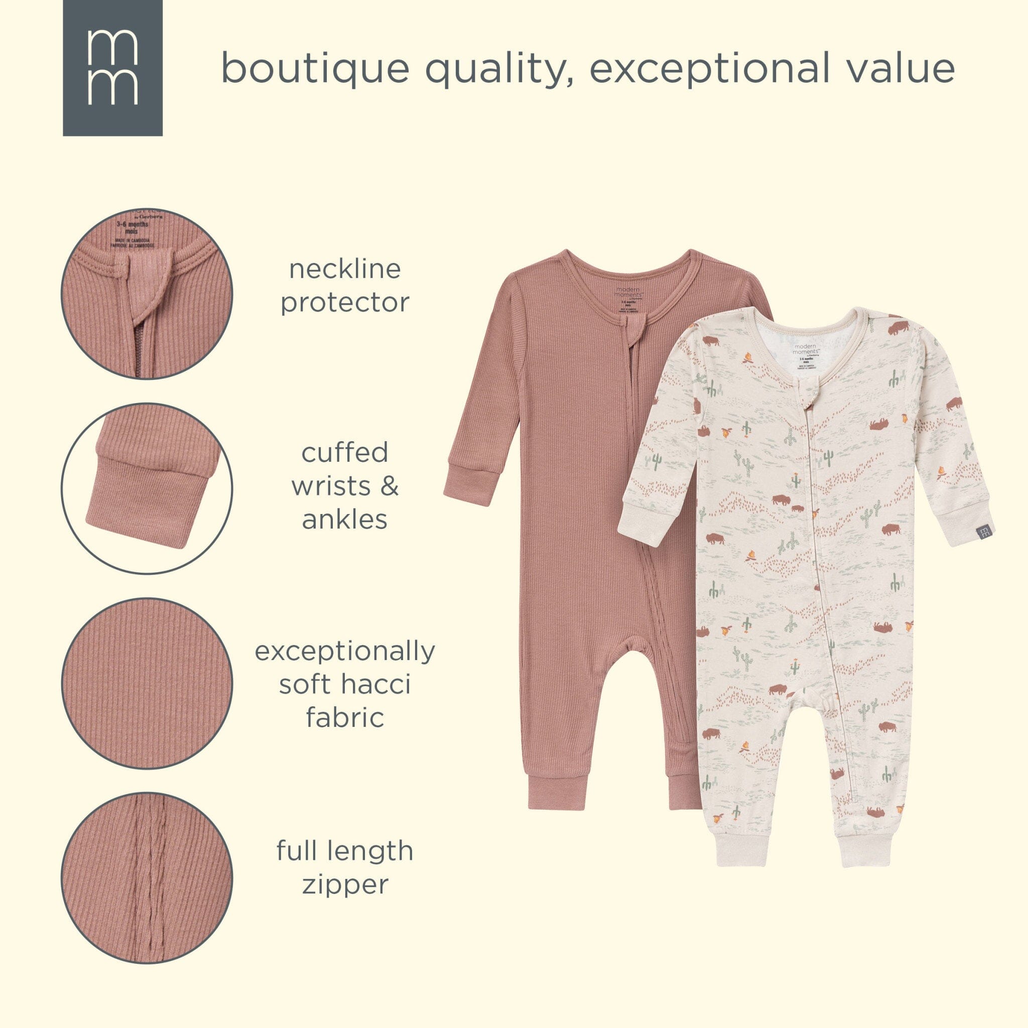 2-Pack Baby & Toddler Boys Buffalo Desert Viscose Snug Fit Footless Pajamas - Image 7