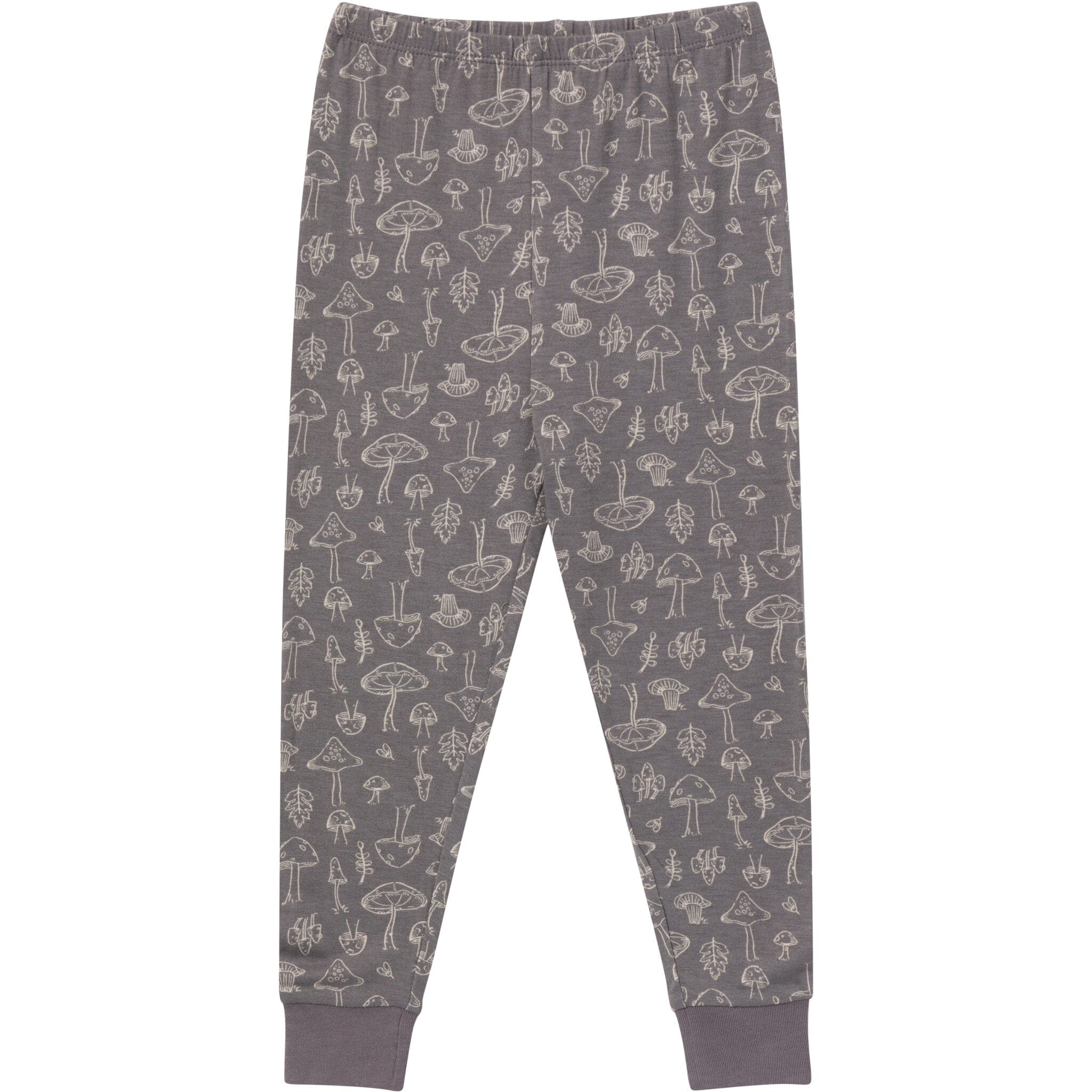 4-Piece Neutral Mushrooms Viscose Snug Fit Pajama Set - Image 7