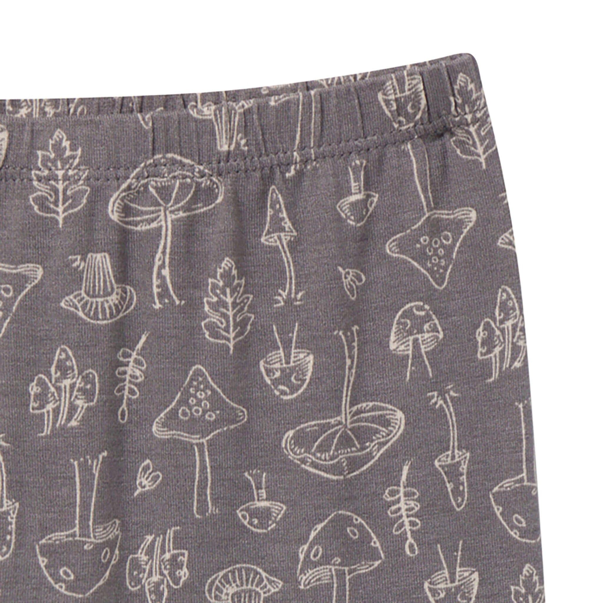 4-Piece Neutral Mushrooms Viscose Snug Fit Pajama Set - Image 8