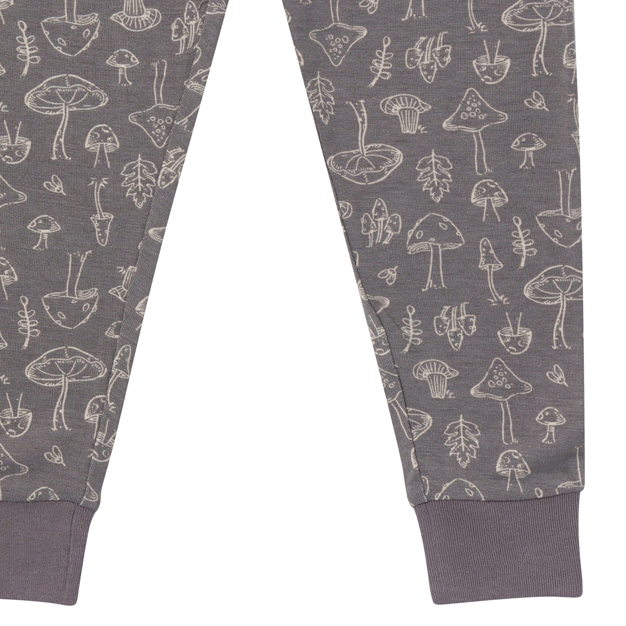4-Piece Neutral Mushrooms Viscose Snug Fit Pajama Set - Image 9