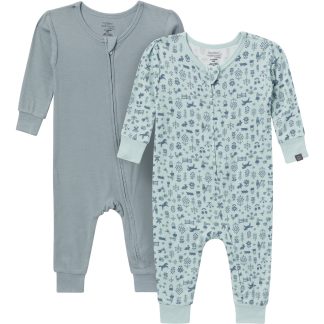 2-Pack Neutral Horse Ranch Viscose Snug Fit Footless Pajamas
