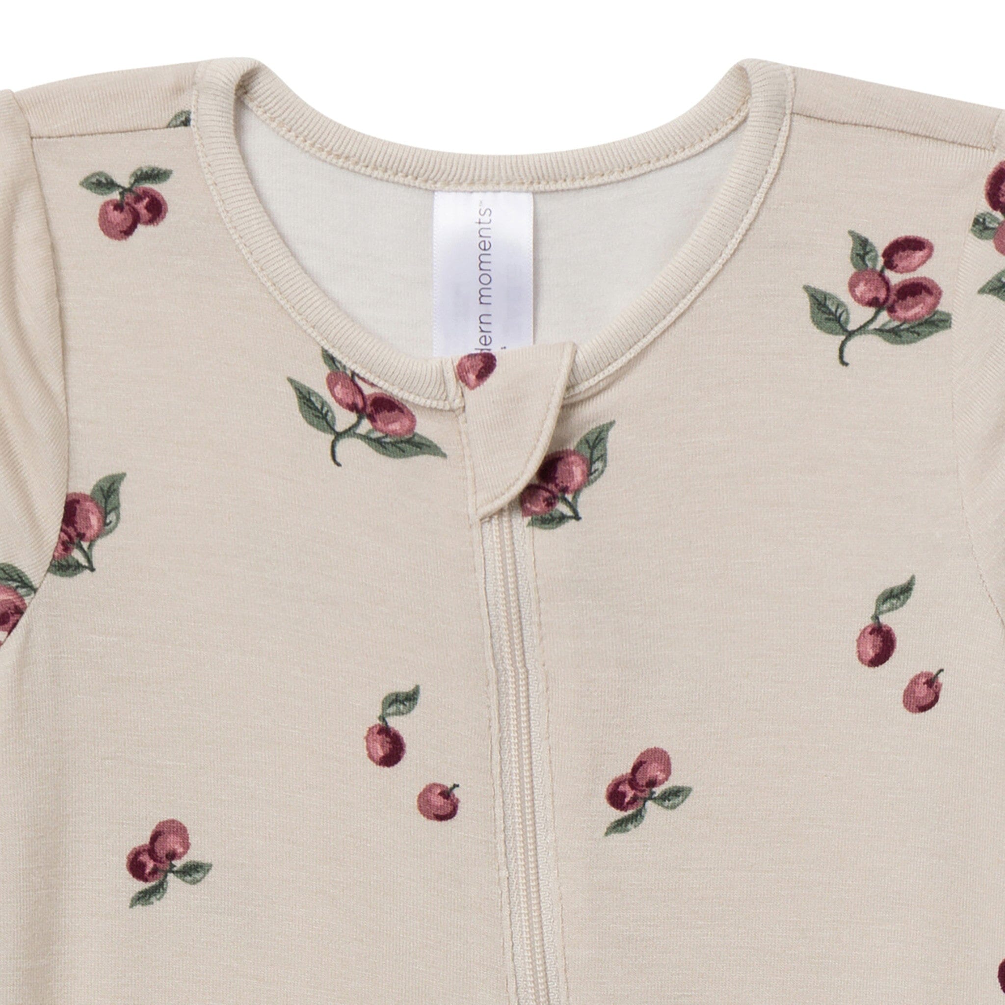 2-Pack Baby Neutral Plums Zip Front Viscose Rompers - Image 7
