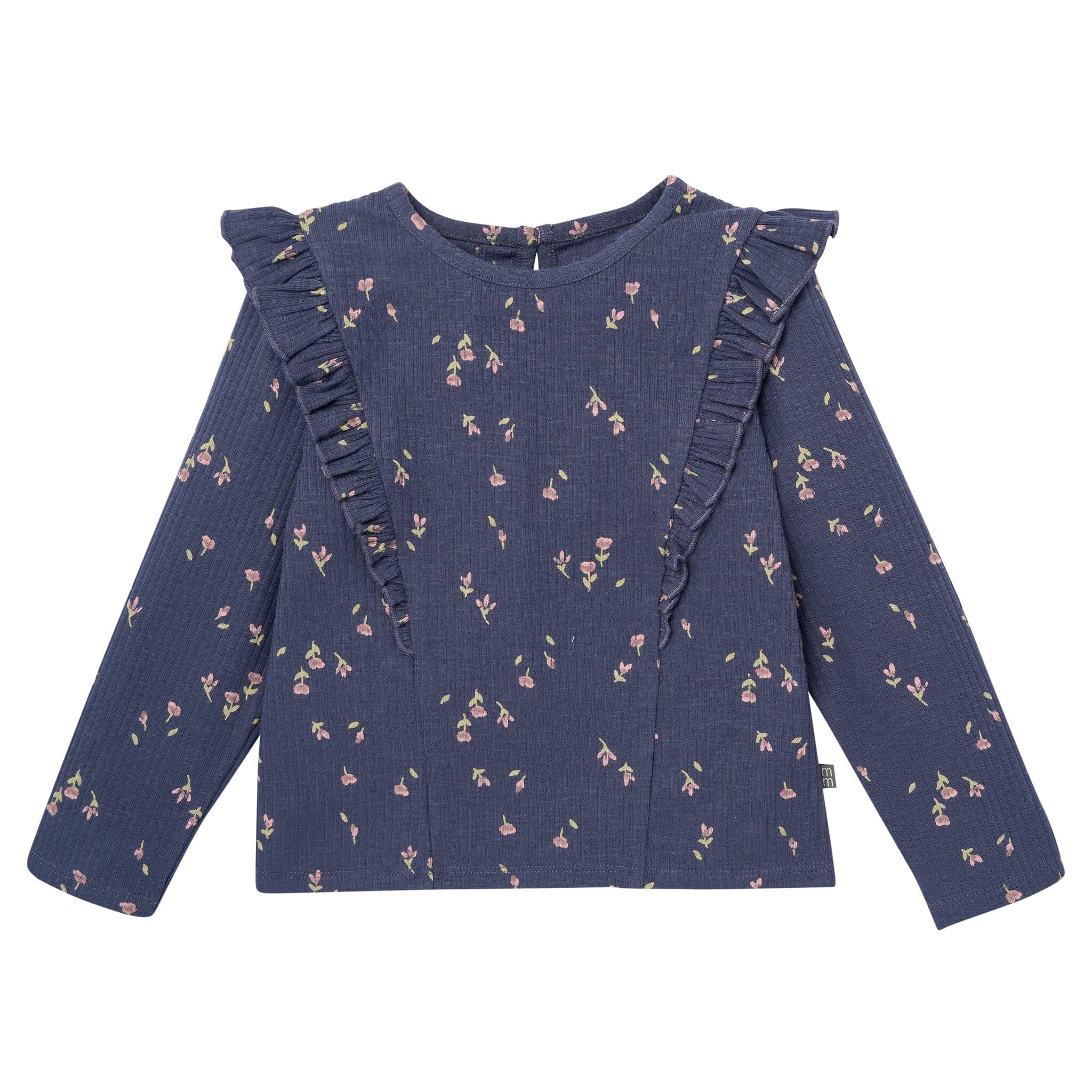 4-Piece Infant & Toddler Girls Purple Flowers Ruffle Tops and Leggings Set - Image 8