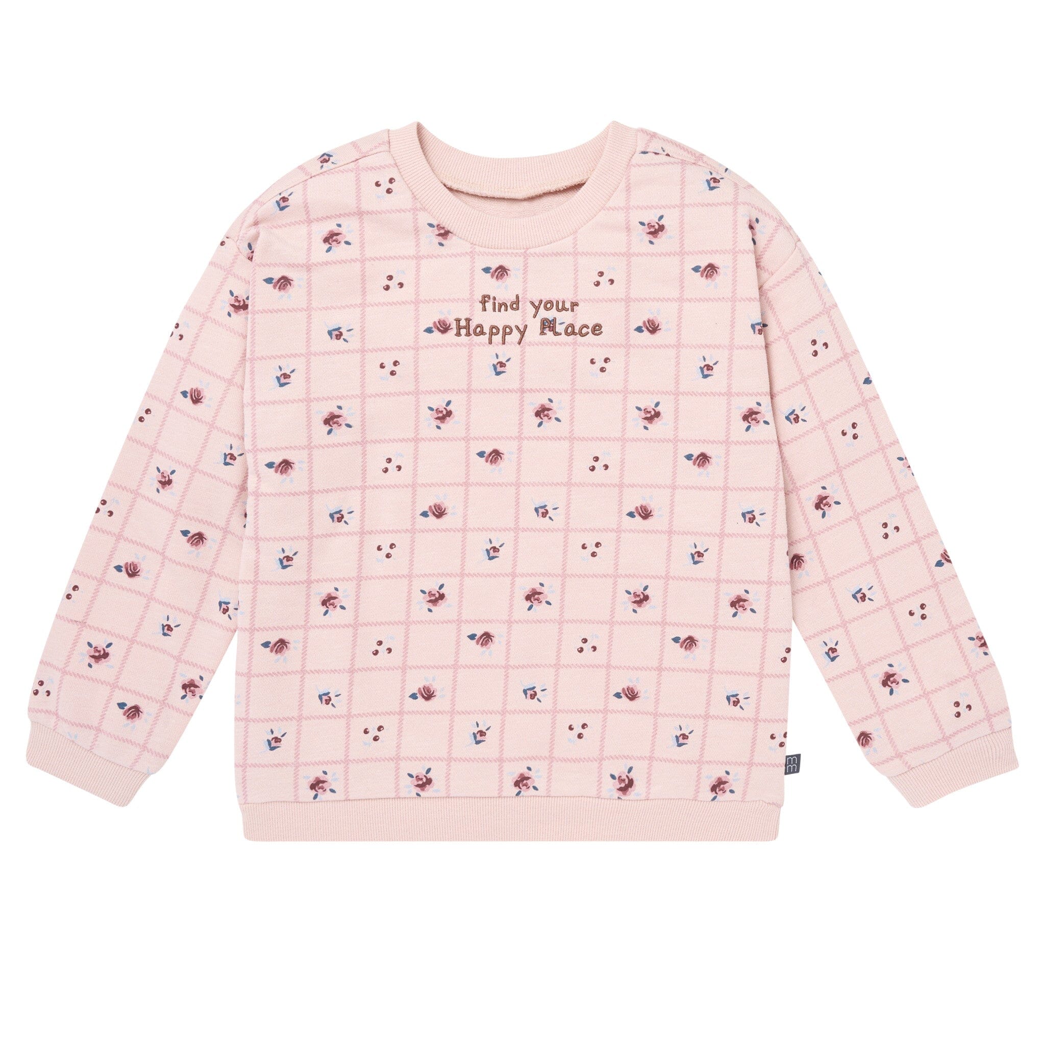 2-Piece Girls Happy Place Sweatshirt and Jogger Set - Image 2
