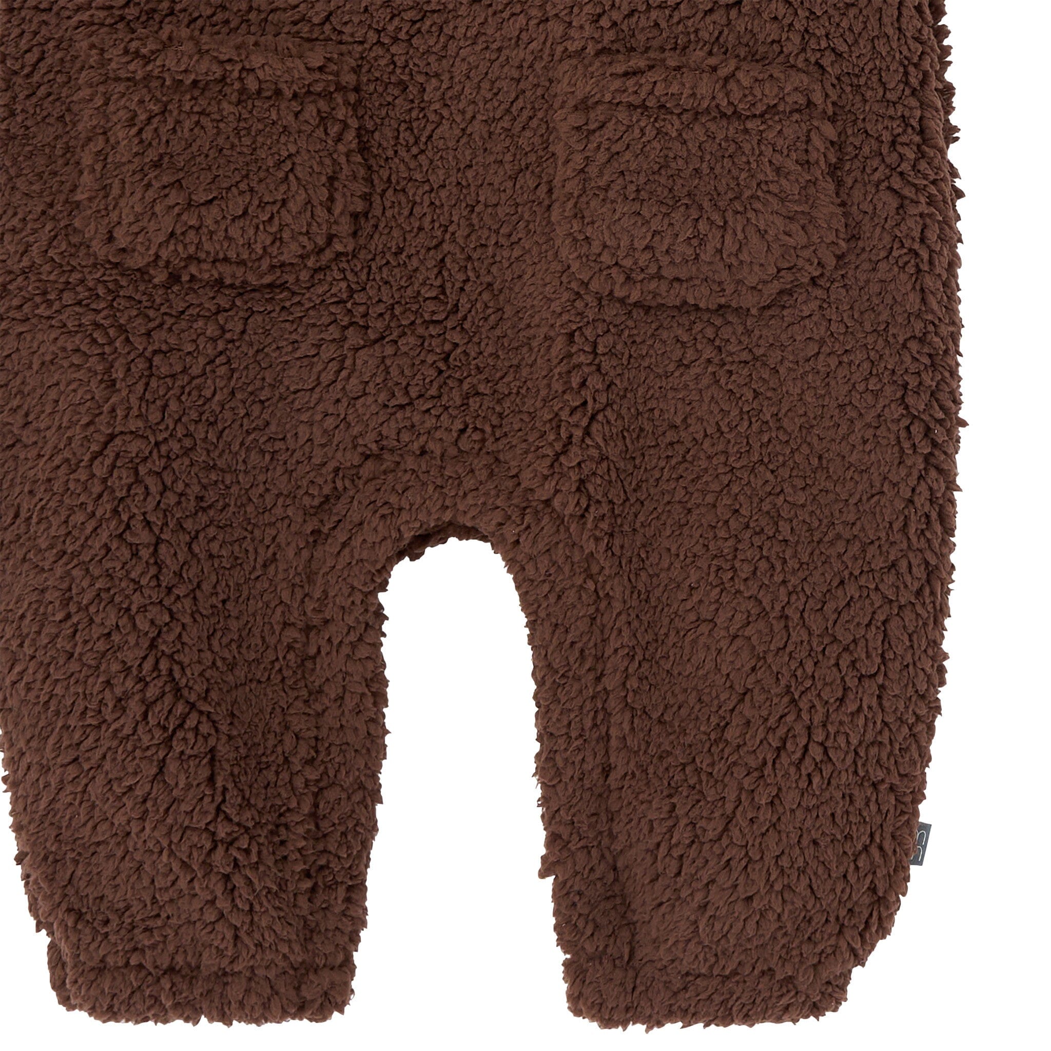 2-Piece Baby Boys Rich Brown Microplush Overalls - Image 3
