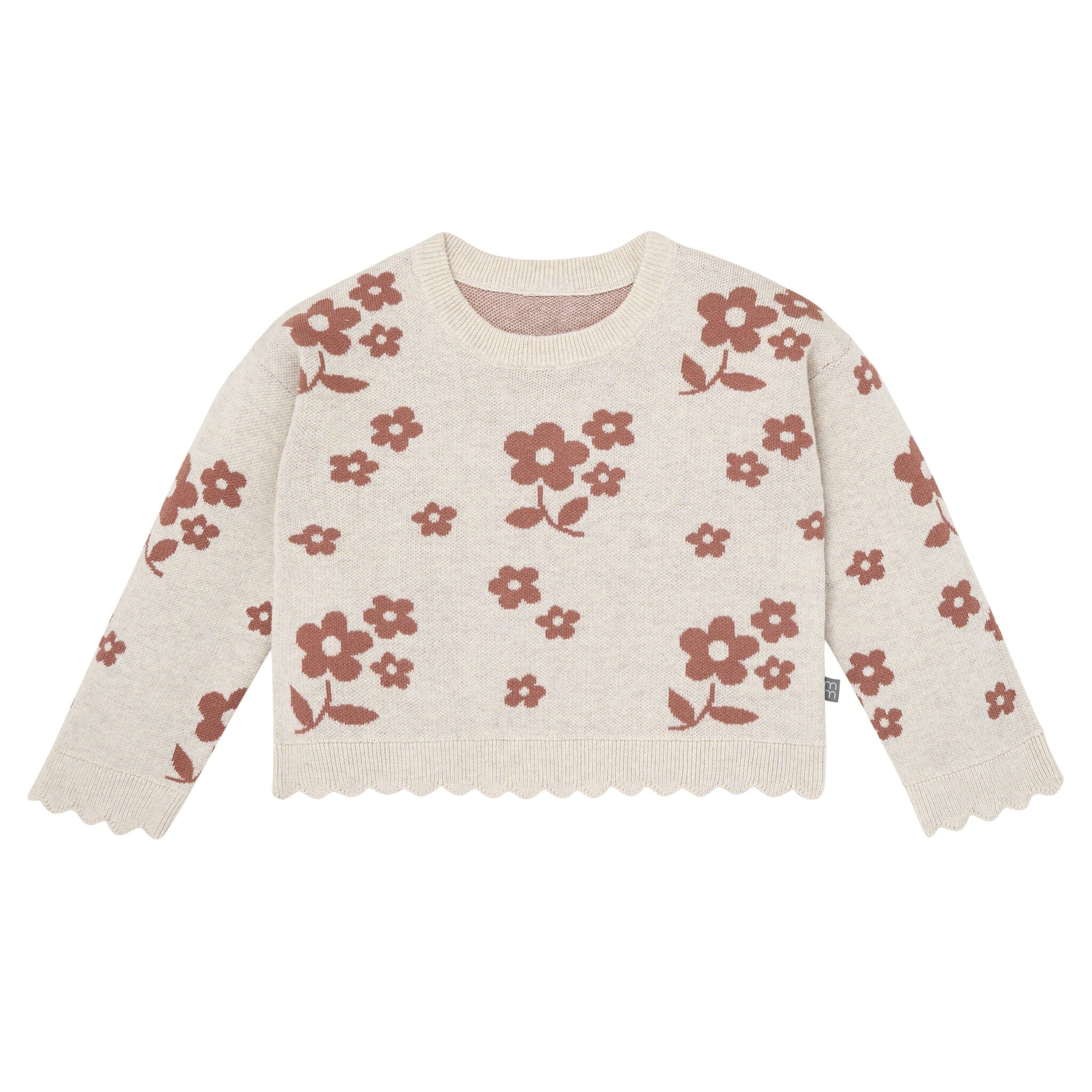 2-Piece Girls Nutmeg Flowers Sweater Top and Pant Set - Image 4