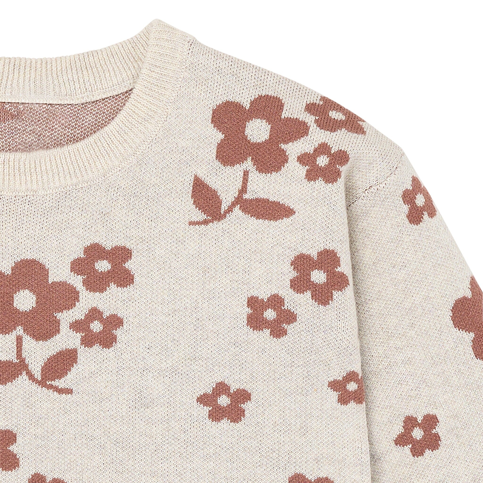 2-Piece Girls Nutmeg Flowers Sweater Top and Pant Set - Image 5