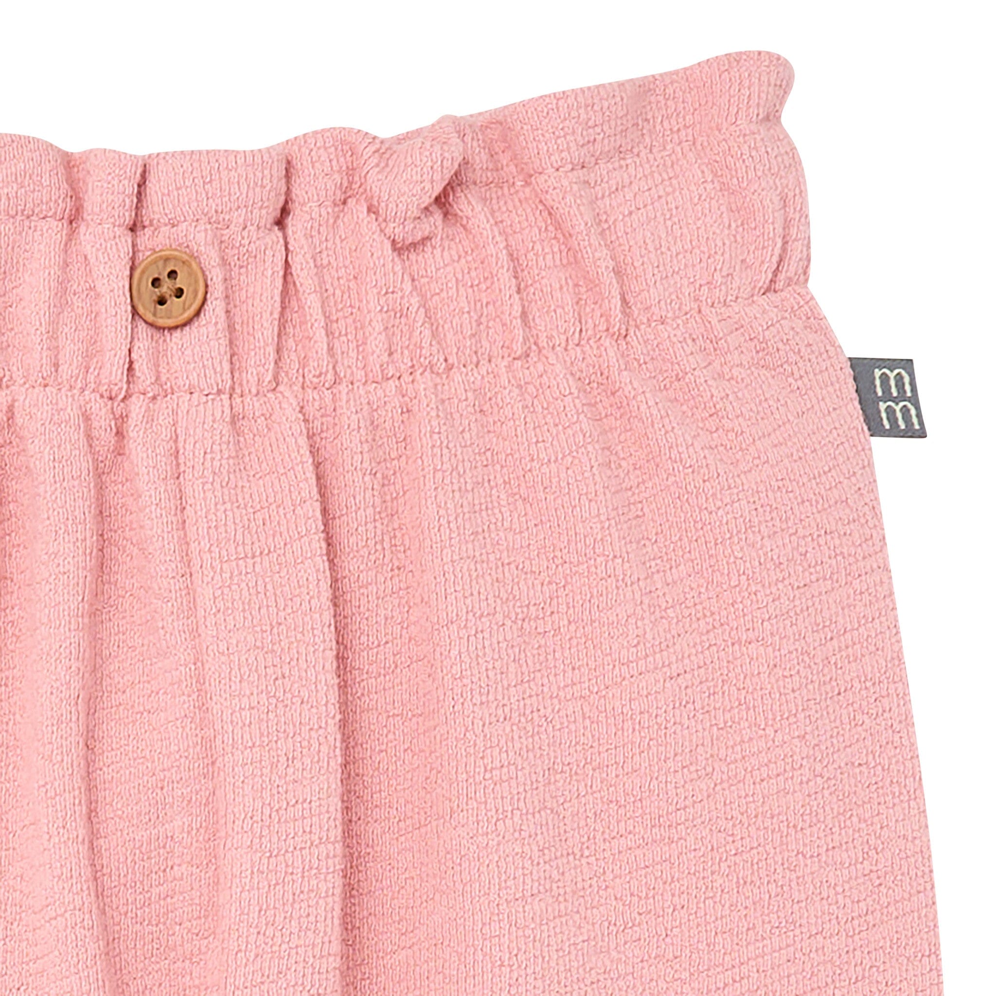4-Piece Girls Rose Henley Tops and Paperbag Pants Set - Image 6