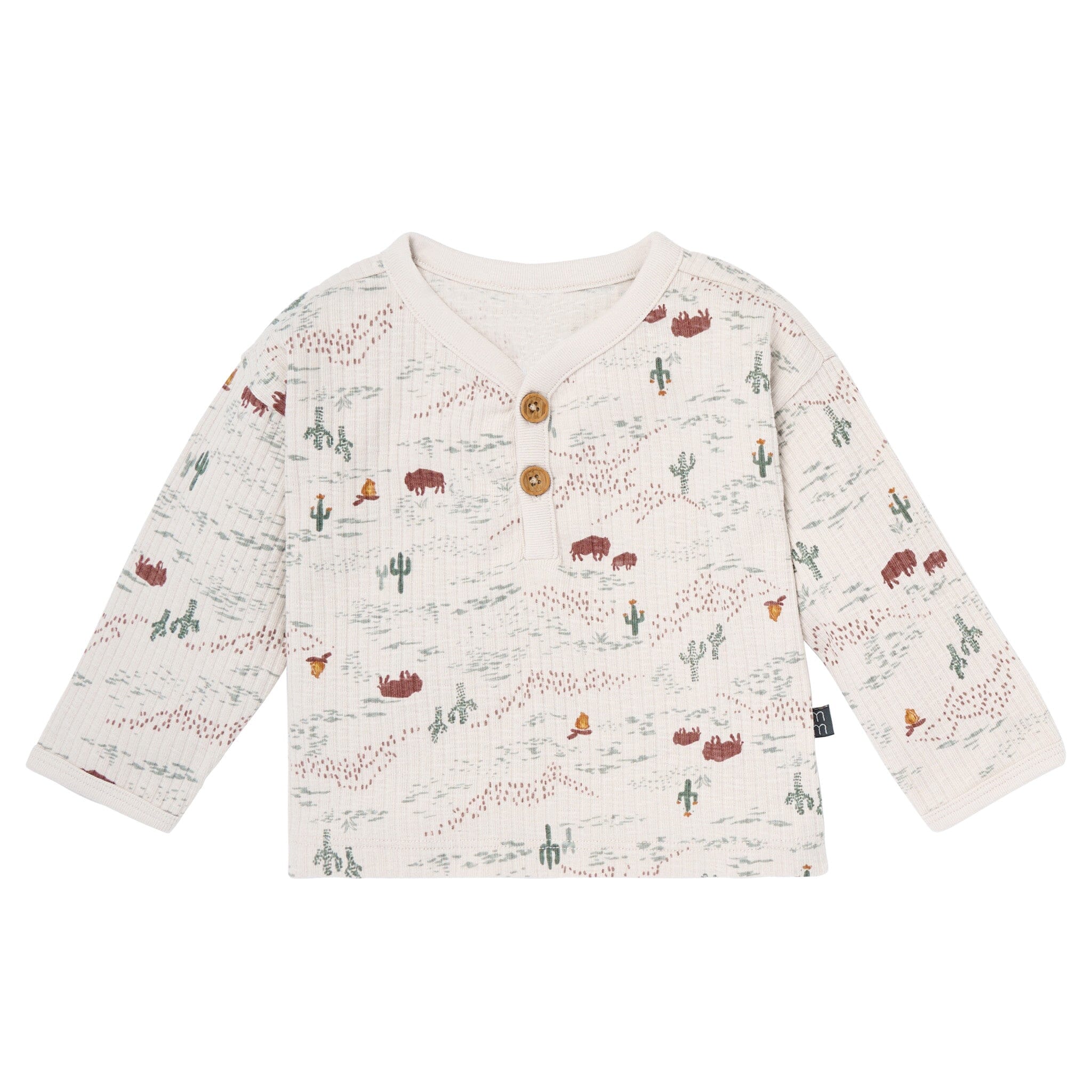4-Piece Baby Boys Buffalo Desert Henley Tops and Pants Set - Image 3