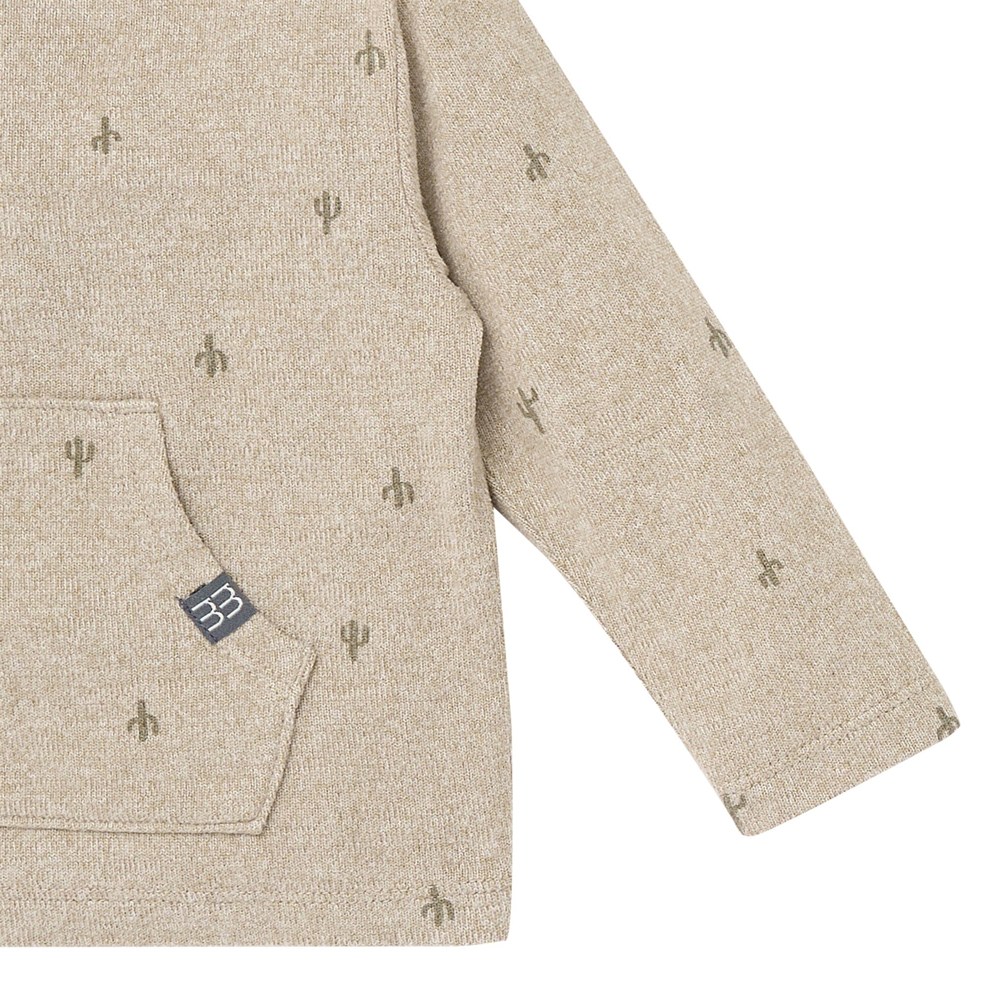 2-Piece Baby Boys Olive Cactus Hacci Top and Pants Set - Image 5