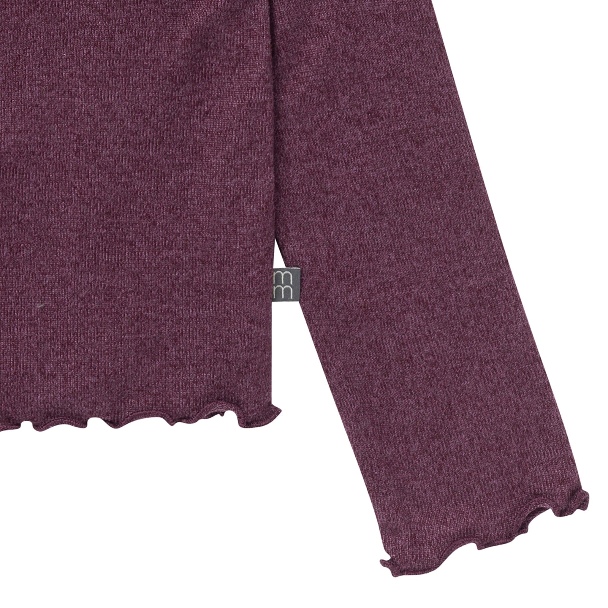 2-Piece Girls Purple Ruffle Collar Top and Flare Pant Set - Image 4