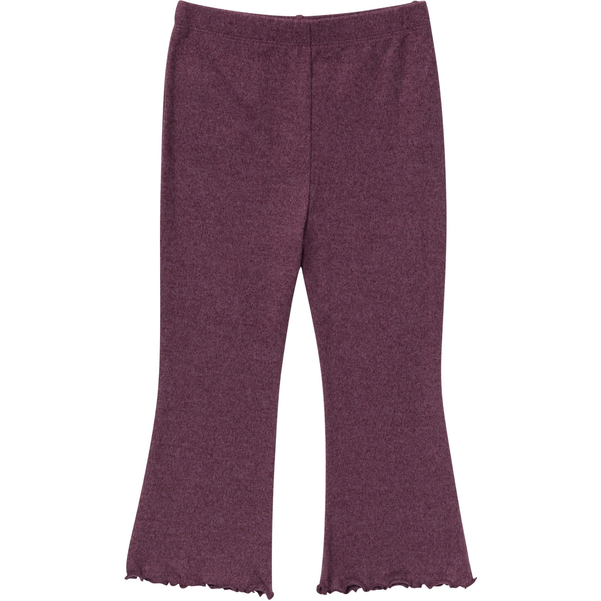2-Piece Girls Purple Ruffle Collar Top and Flare Pant Set - Image 5