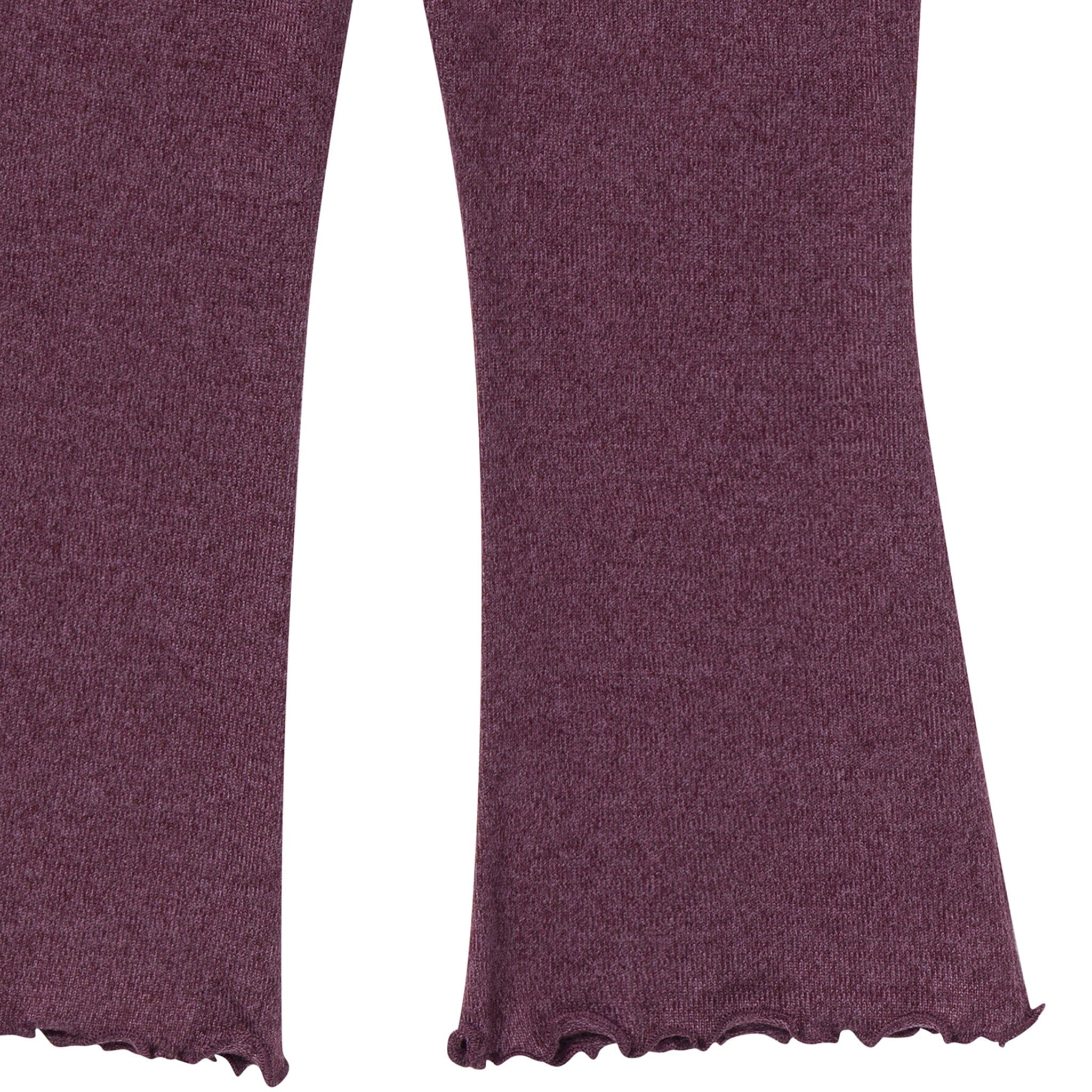 2-Piece Girls Purple Ruffle Collar Top and Flare Pant Set - Image 7