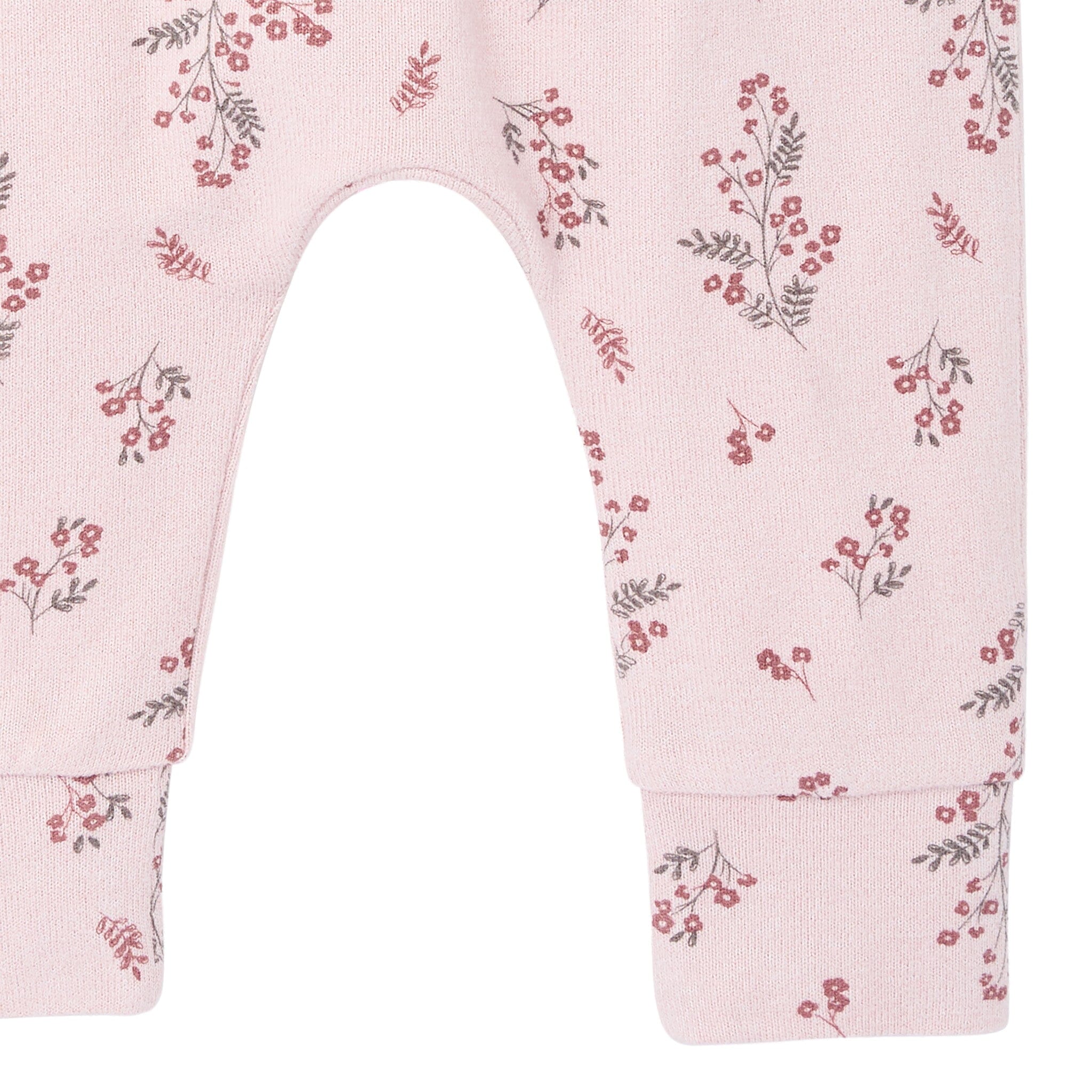 2-Piece Baby Girls Blush Floral Hacci Peplum Top and Pants - Image 7